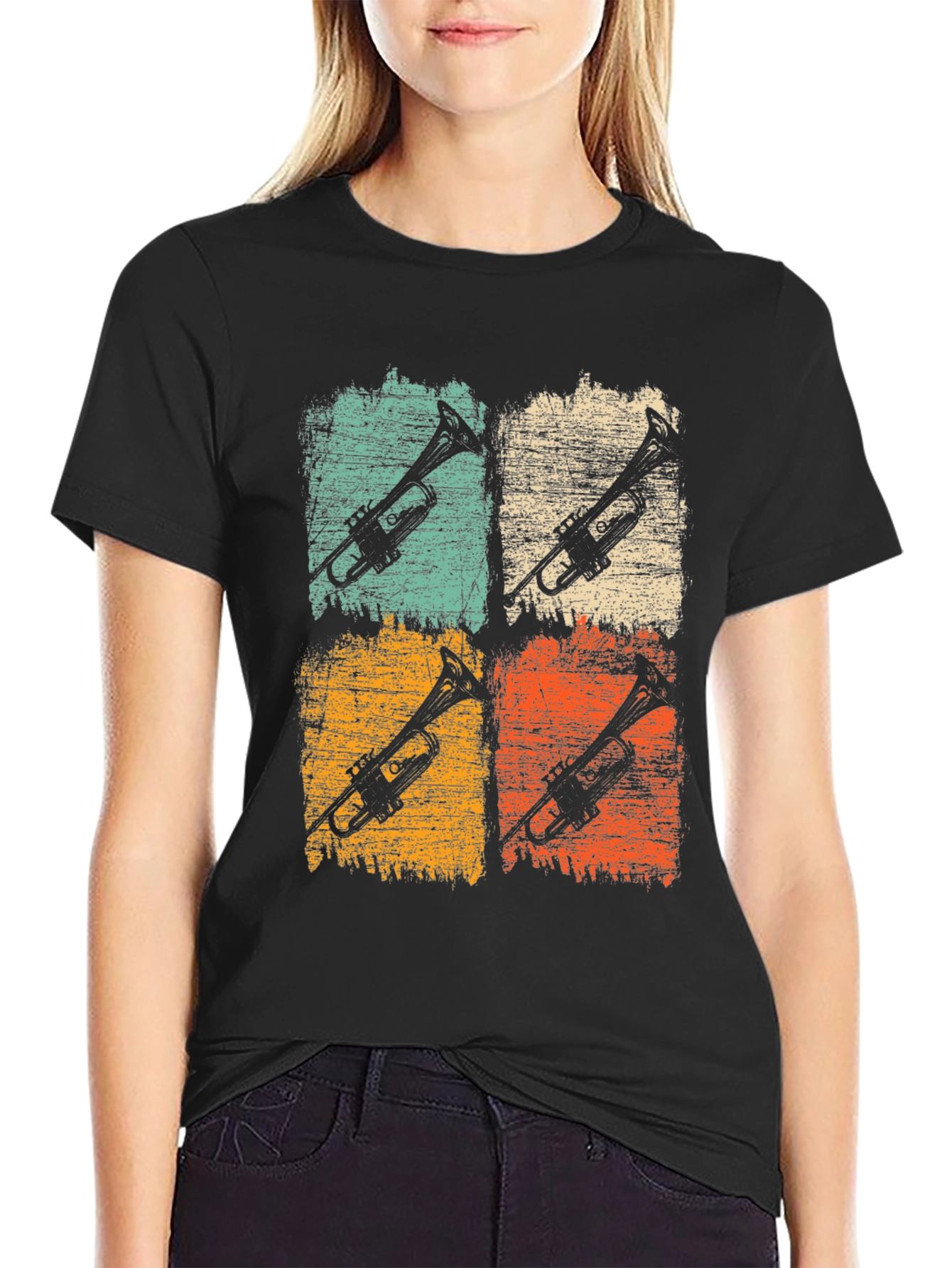 Retro Trumpet Graphic Tee - Musical Instrument T-Shirt