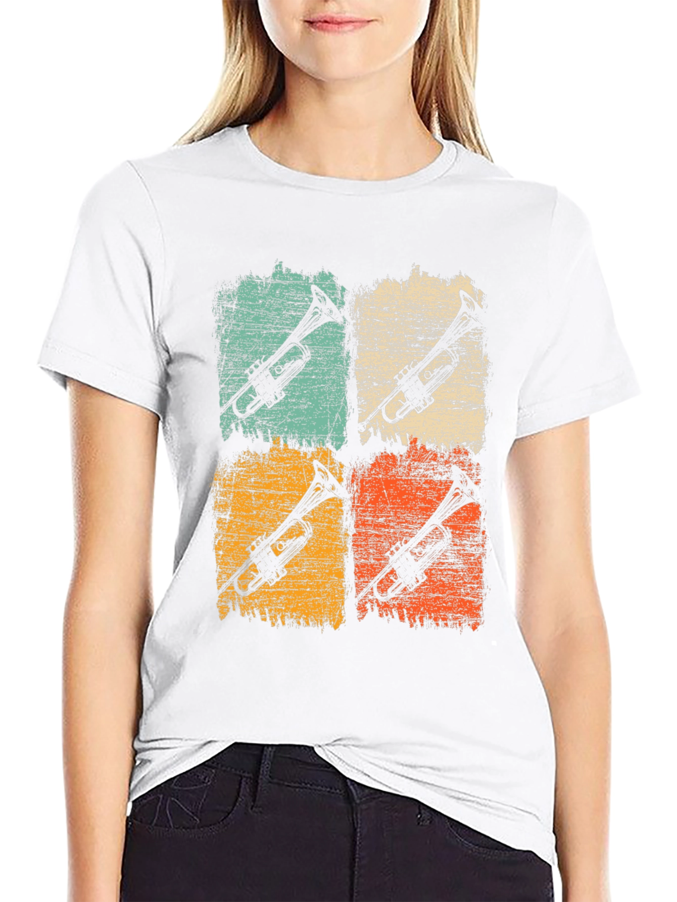 Retro Trumpet Graphic Tee - Musical Instrument T-Shirt