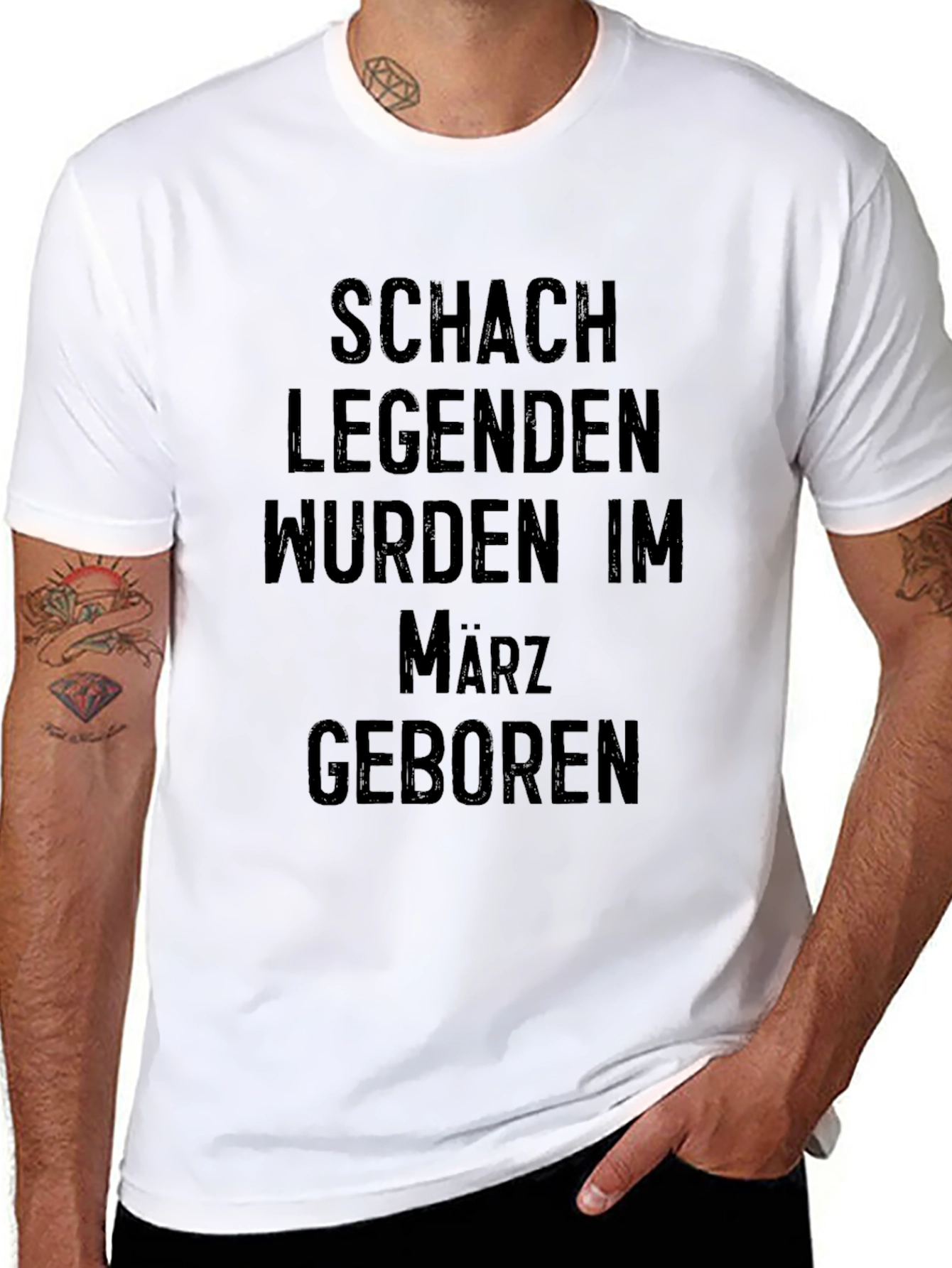 Chess Legends Born in March Black T-Shirt