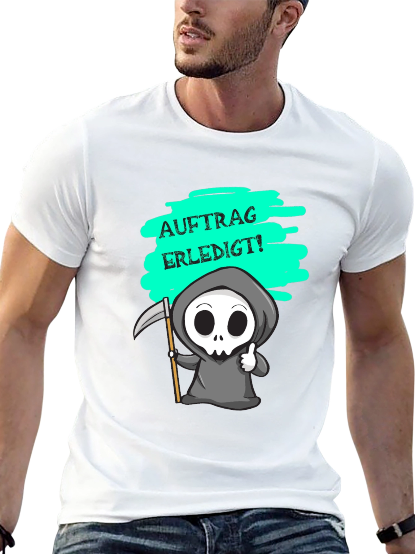 Grim Reaper T-Shirt - Auftrag Erledigt! Humor