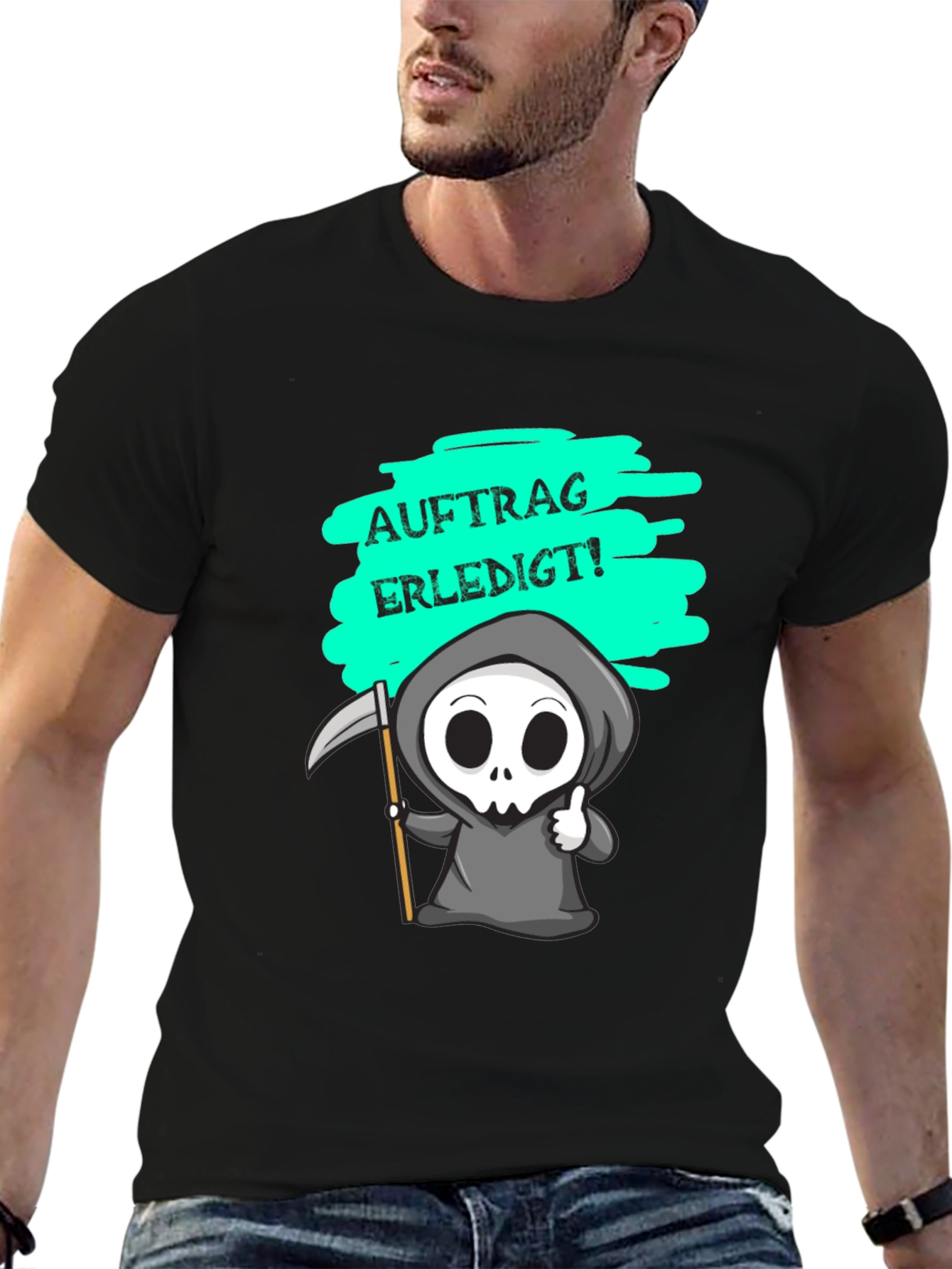 Grim Reaper T-Shirt - Auftrag Erledigt! Humor