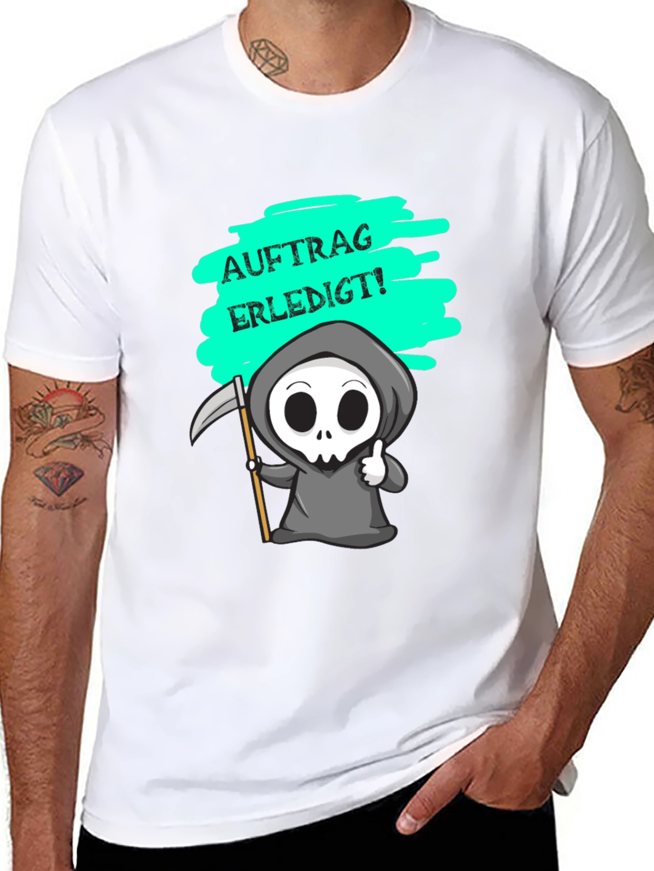 Grim Reaper T-Shirt - Auftrag Erledigt! Humor