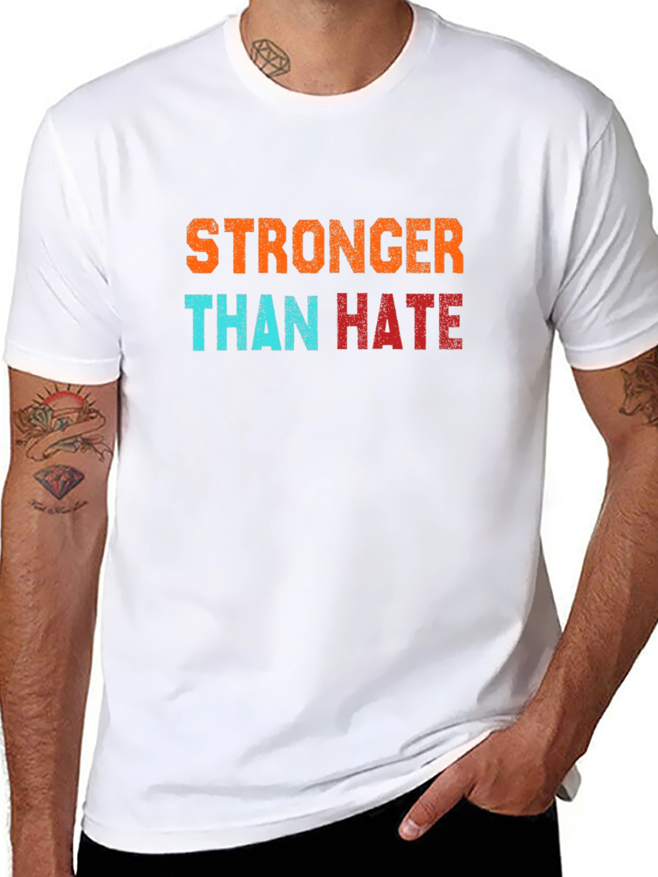 Stronger Than Hate Graphic Tee - Black