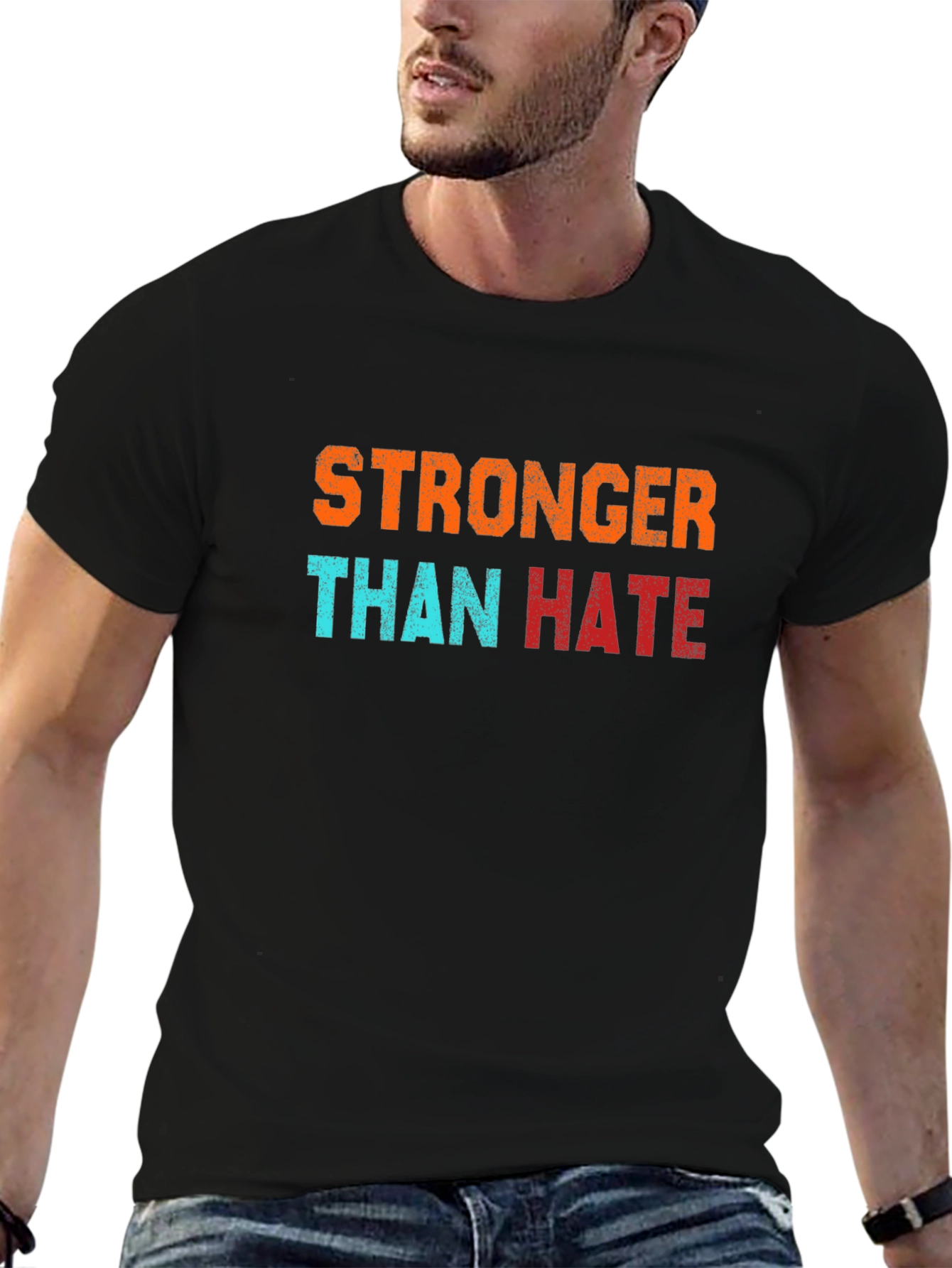 Stronger Than Hate Graphic Tee - Black