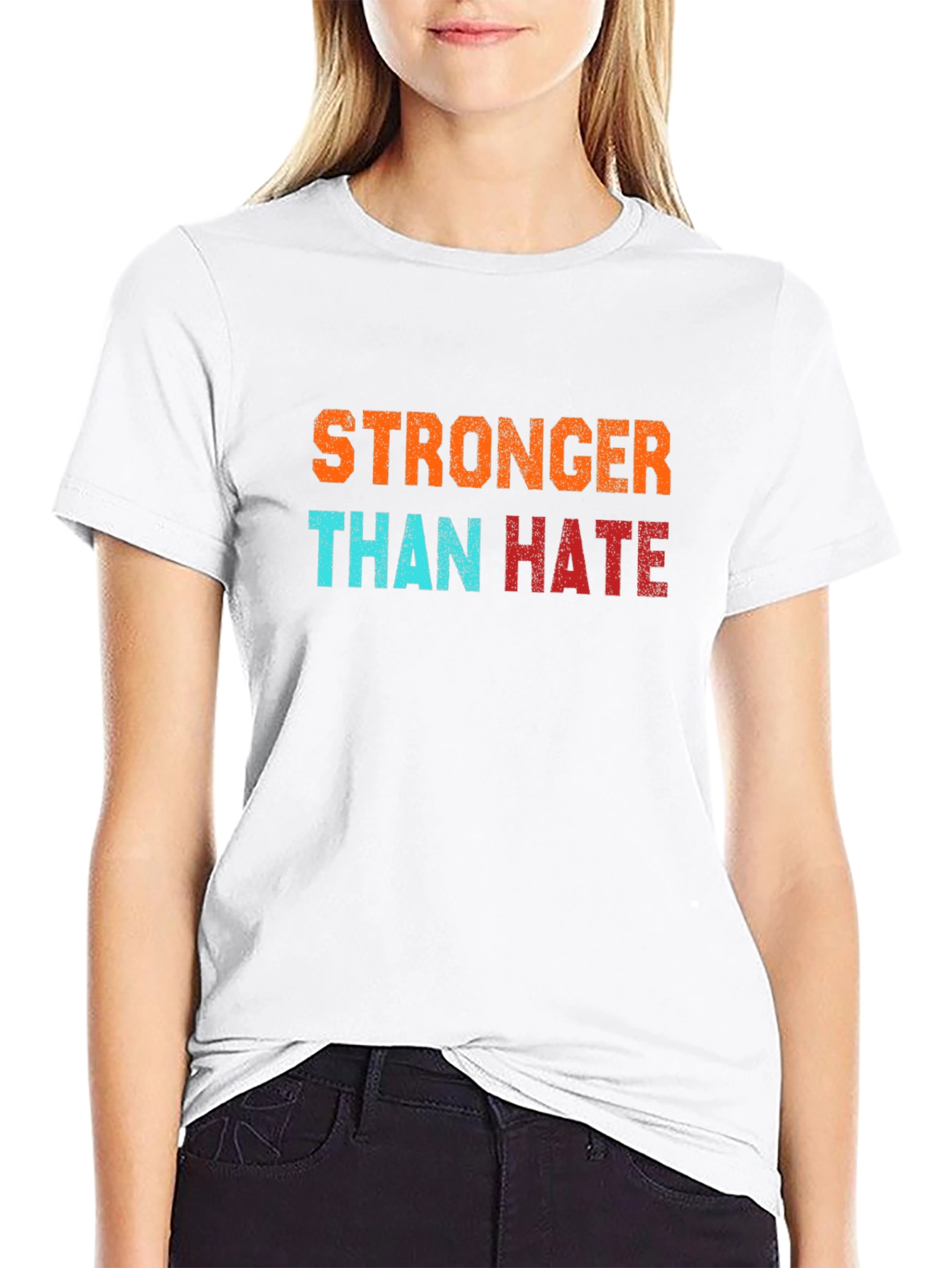 Stronger Than Hate Graphic Tee - Black