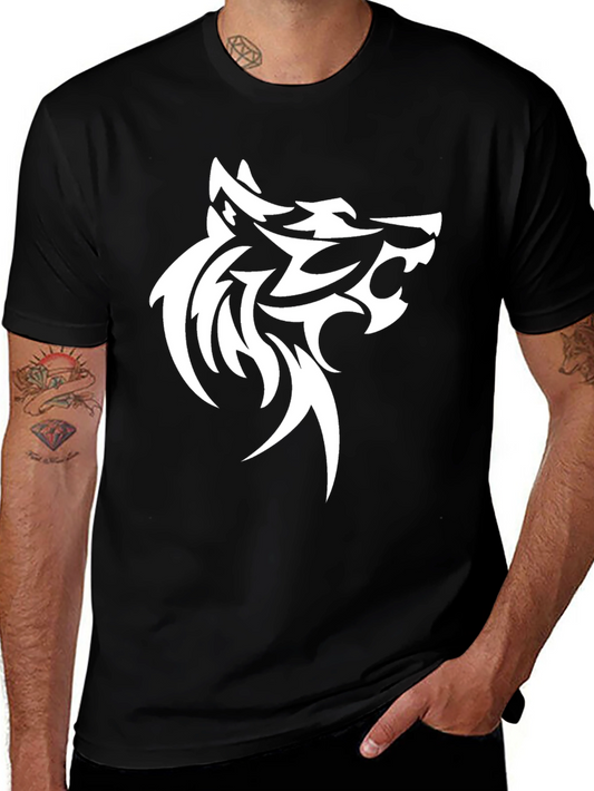 Wolf Graphic Tee - Bold Tribal Design