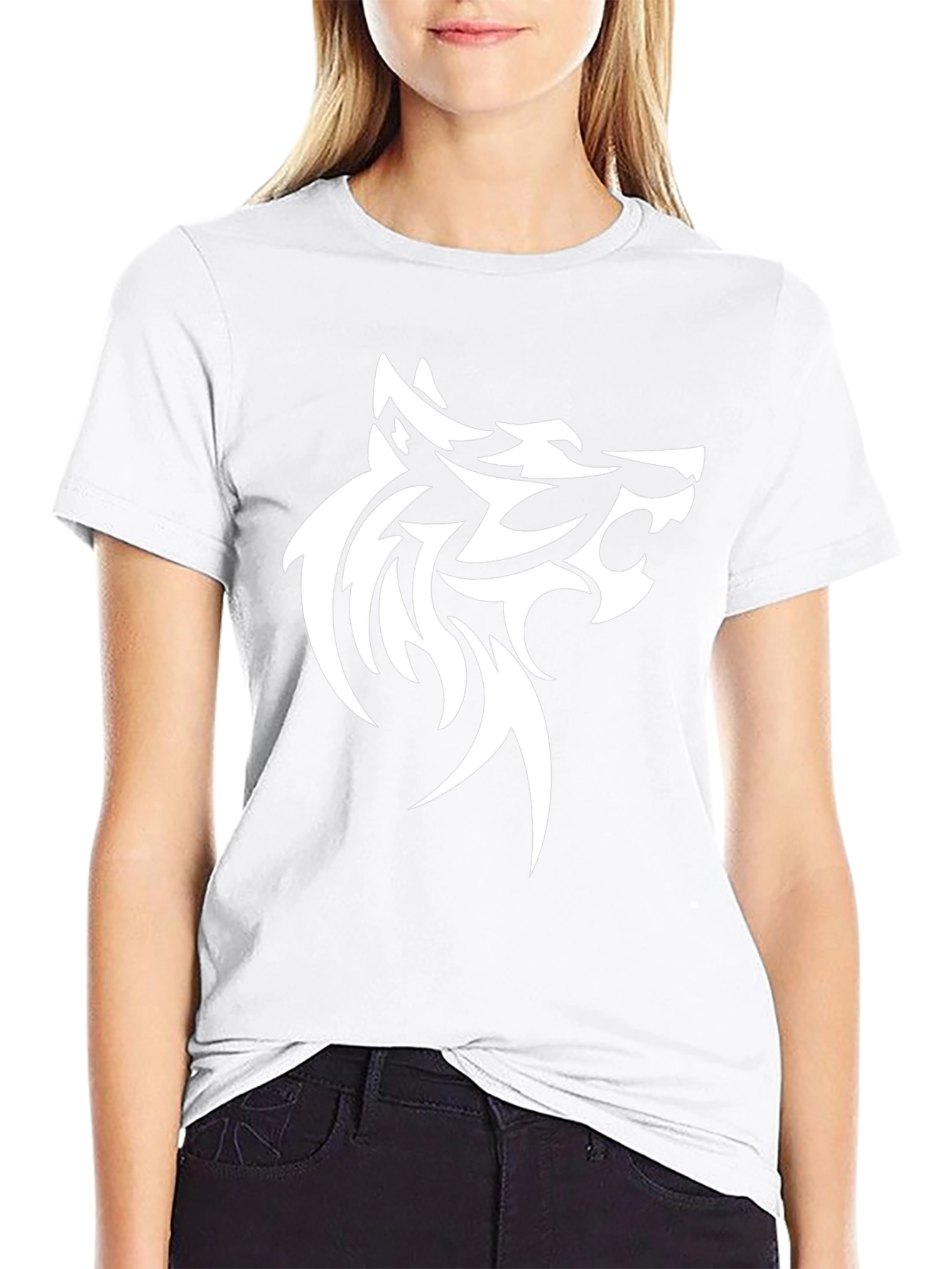 Wolf Graphic Tee - Bold Tribal Design