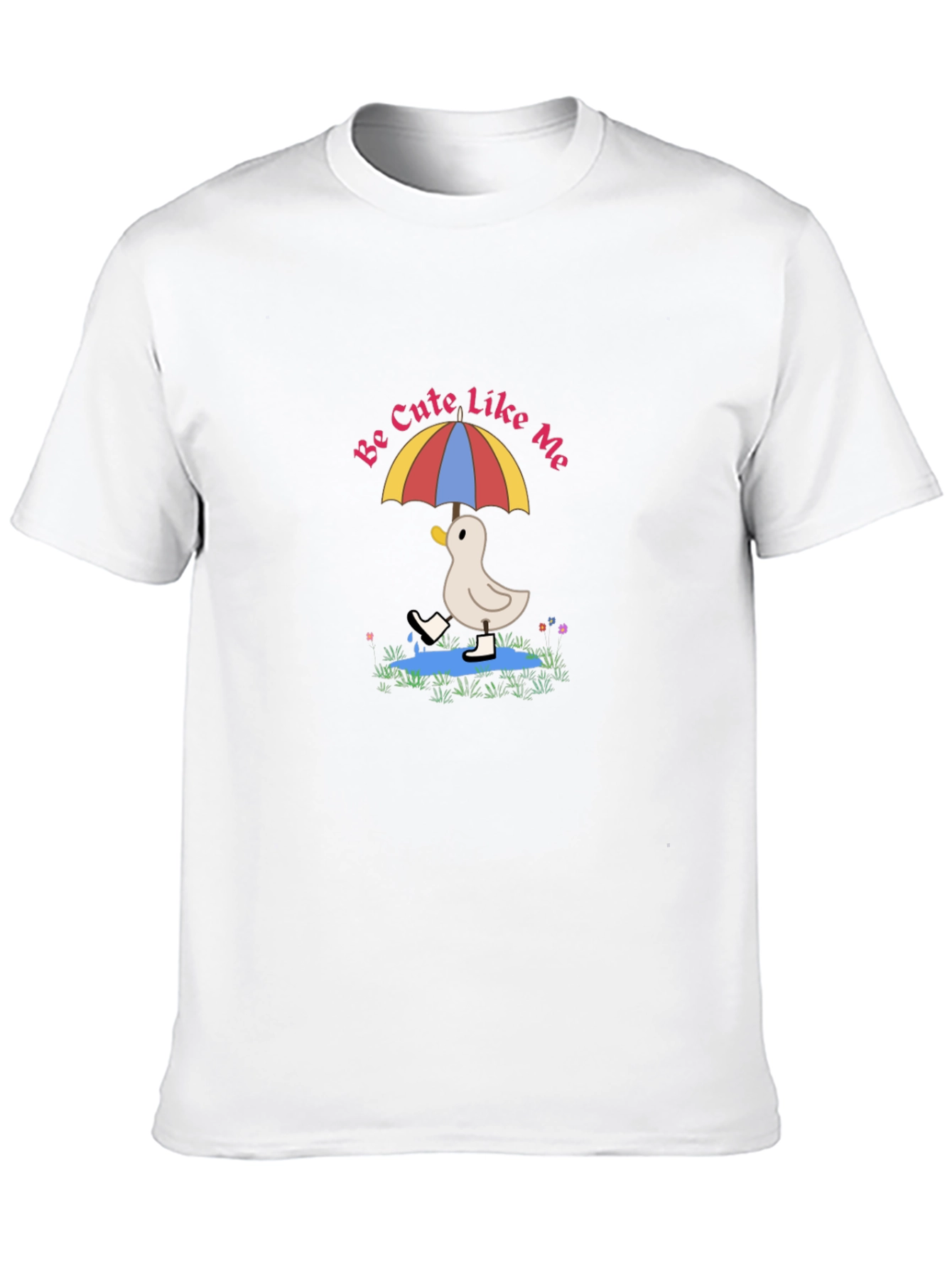 Cute Duckling Under Umbrella T-Shirt