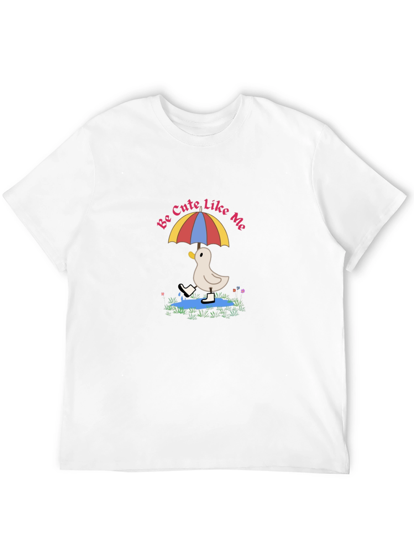 Cute Duckling Under Umbrella T-Shirt