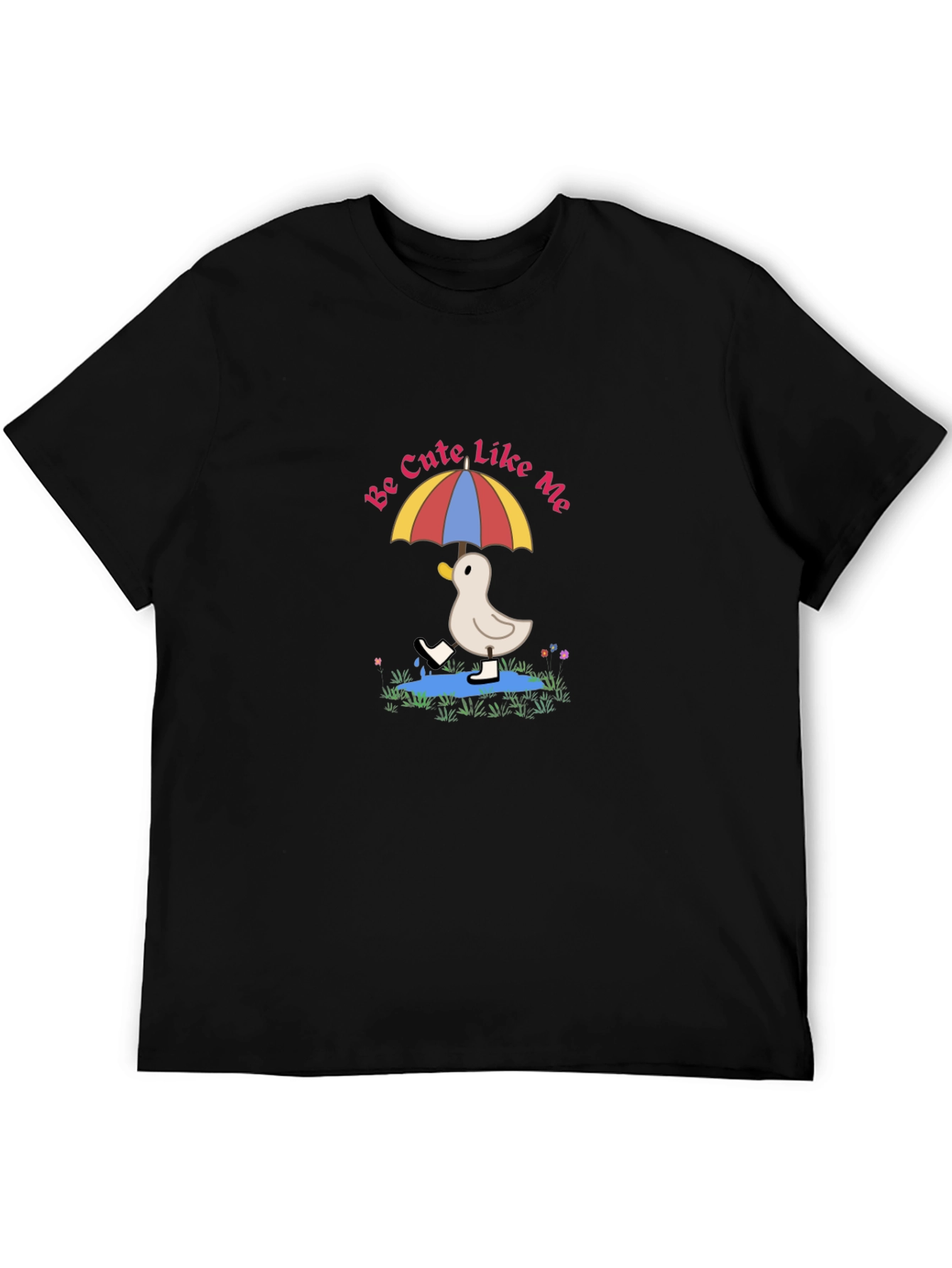 Cute Duckling Under Umbrella T-Shirt