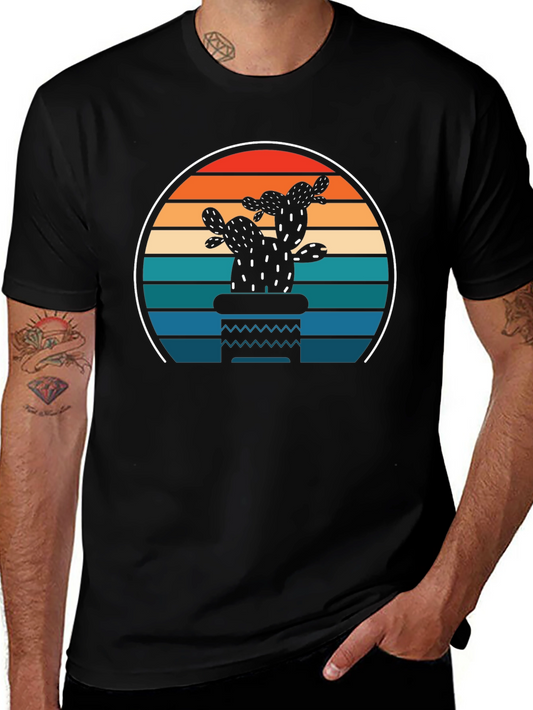 Retro Cactus Sunset T-Shirt