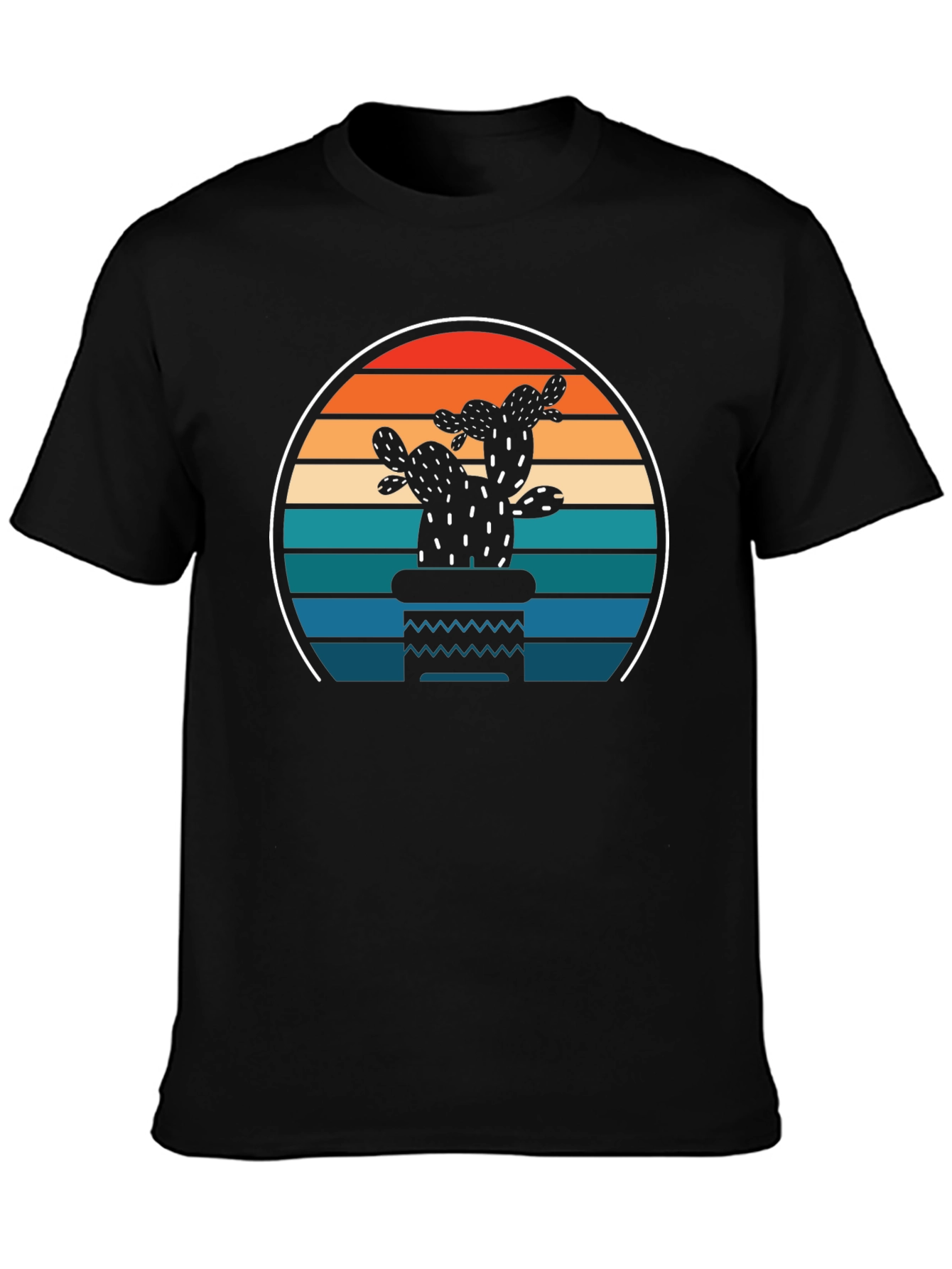 Retro Cactus Sunset T-Shirt