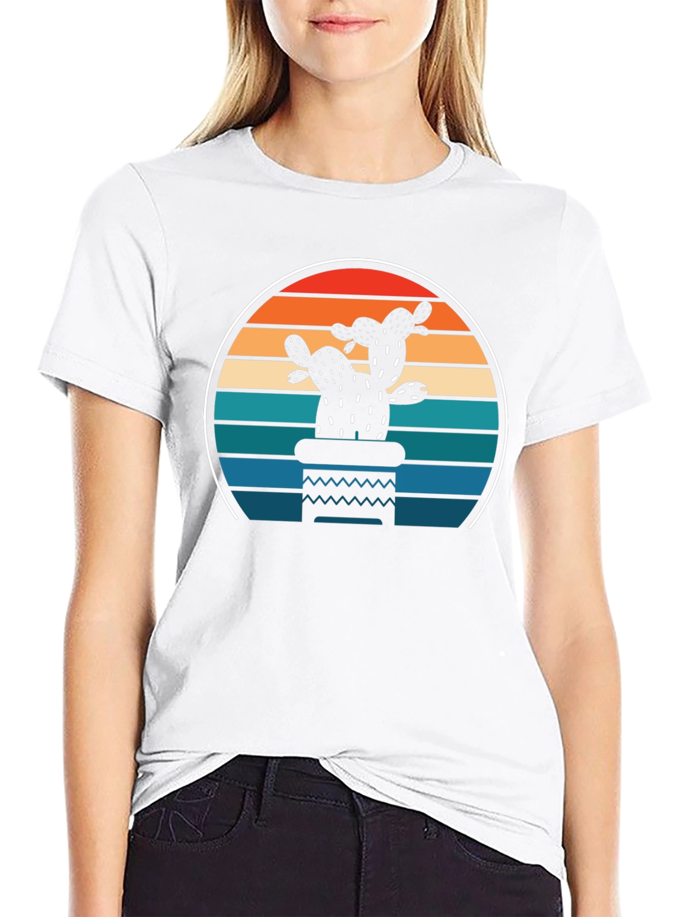 Retro Cactus Sunset T-Shirt
