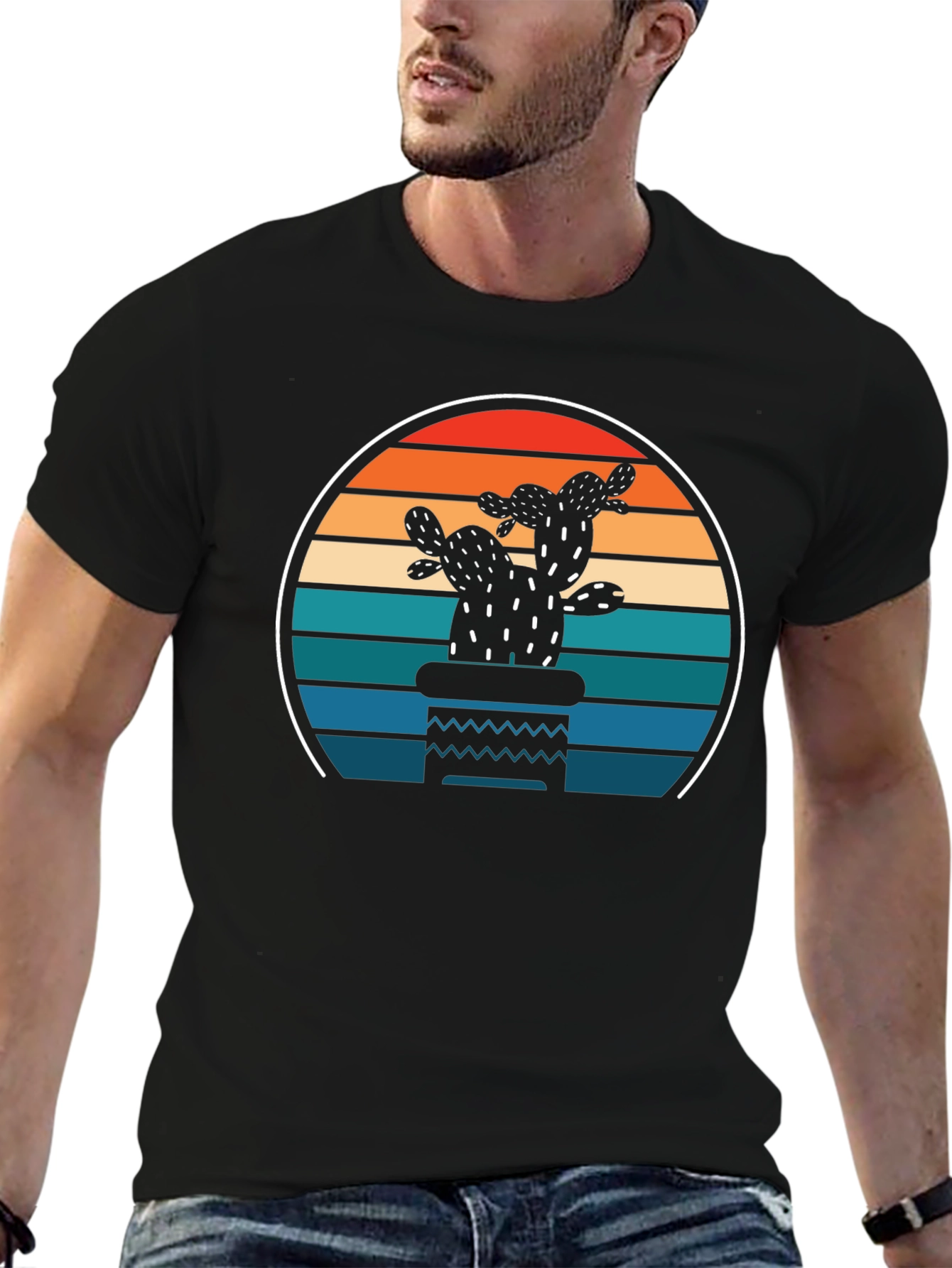 Retro Cactus Sunset T-Shirt