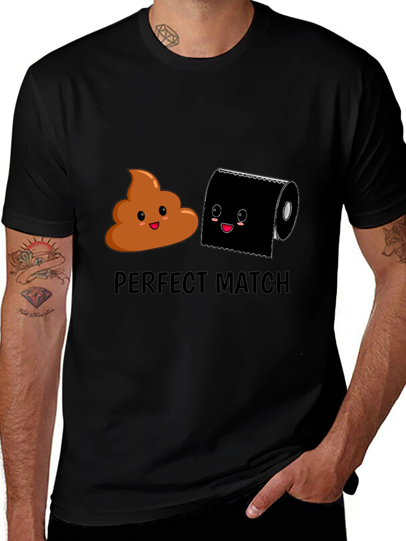 Perfect Match Graphic Tee - Humor T-Shirt