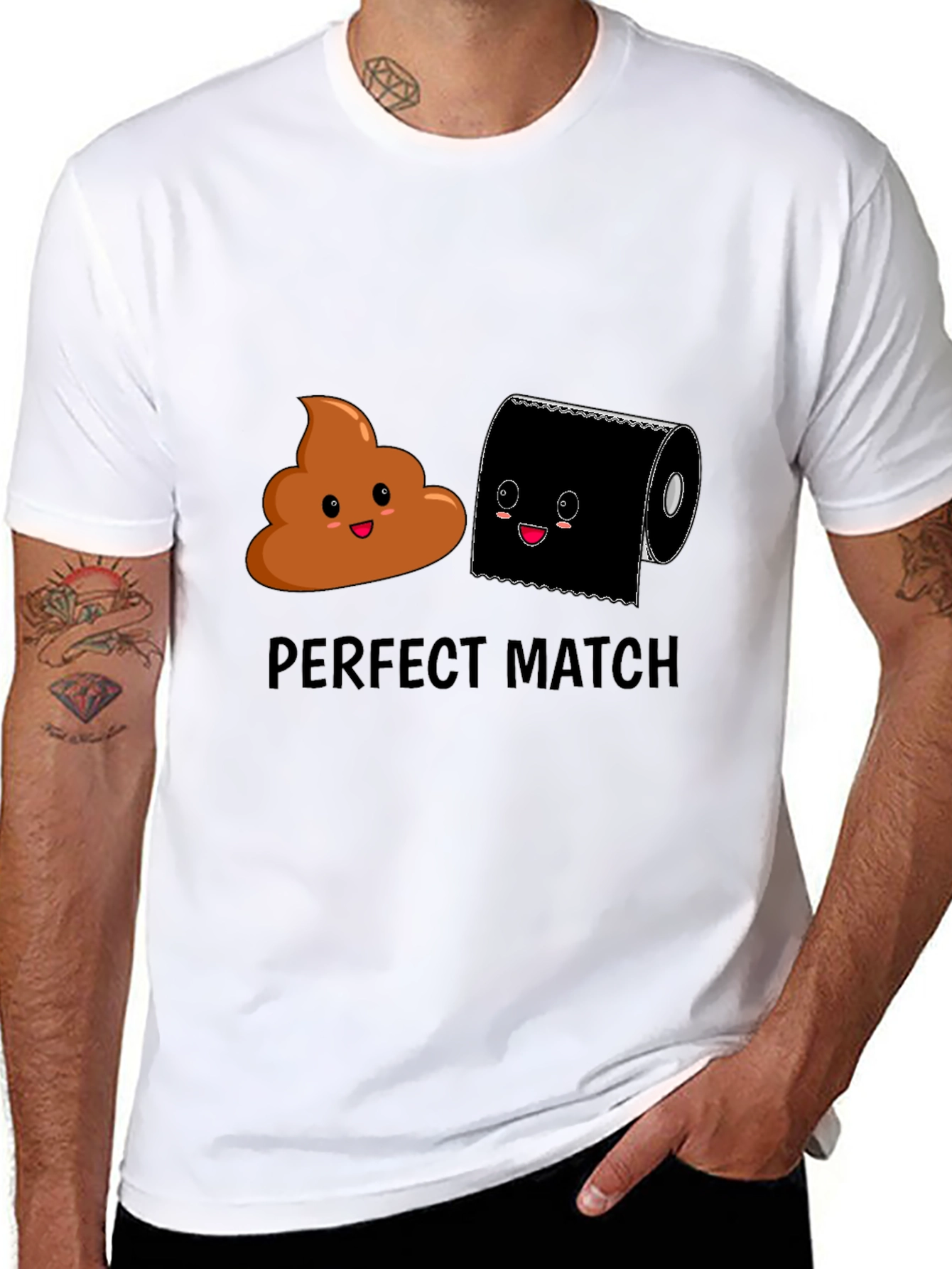 Perfect Match Graphic Tee - Humor T-Shirt