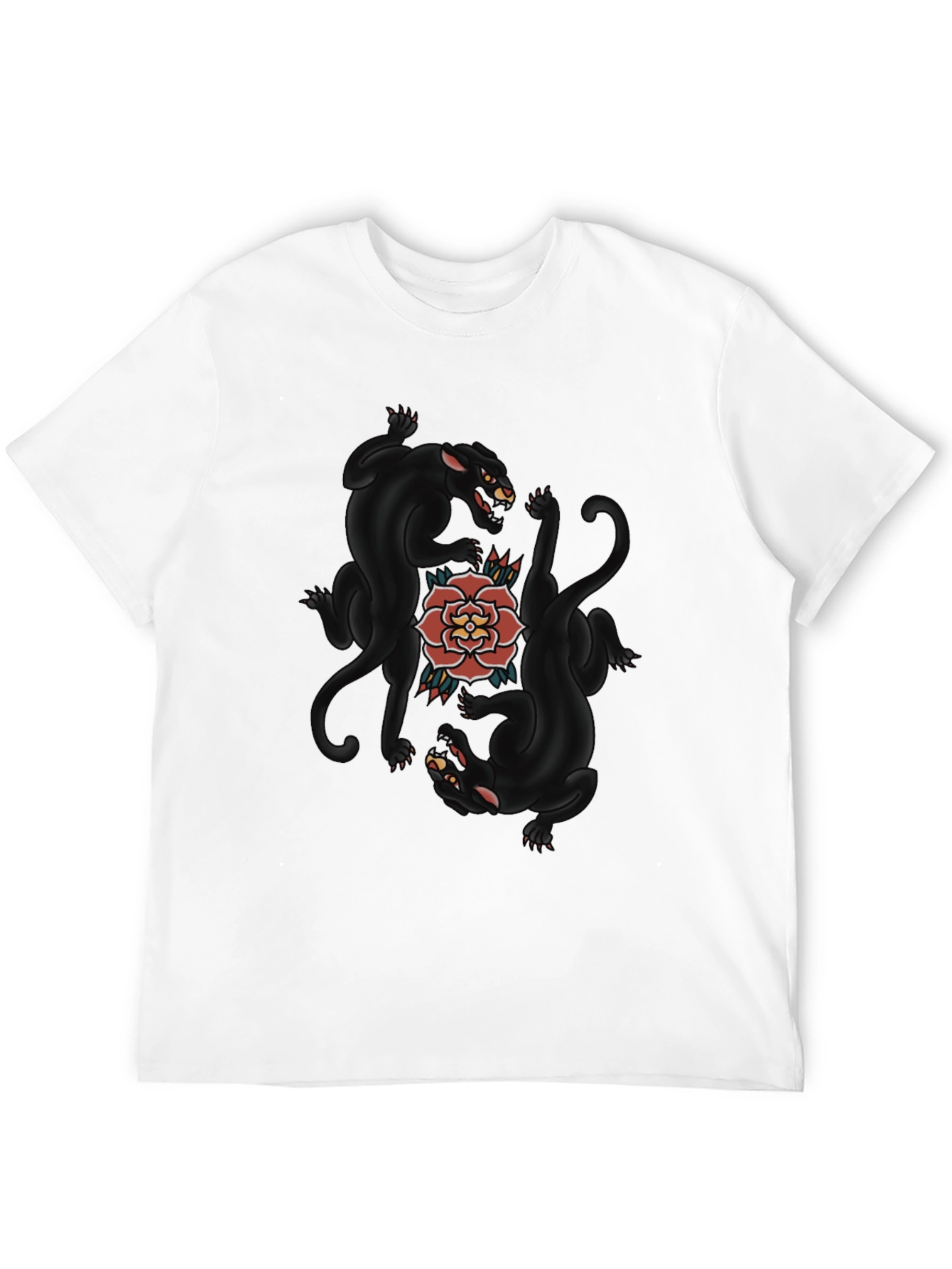 Black Panther & Rose Graphic Tee