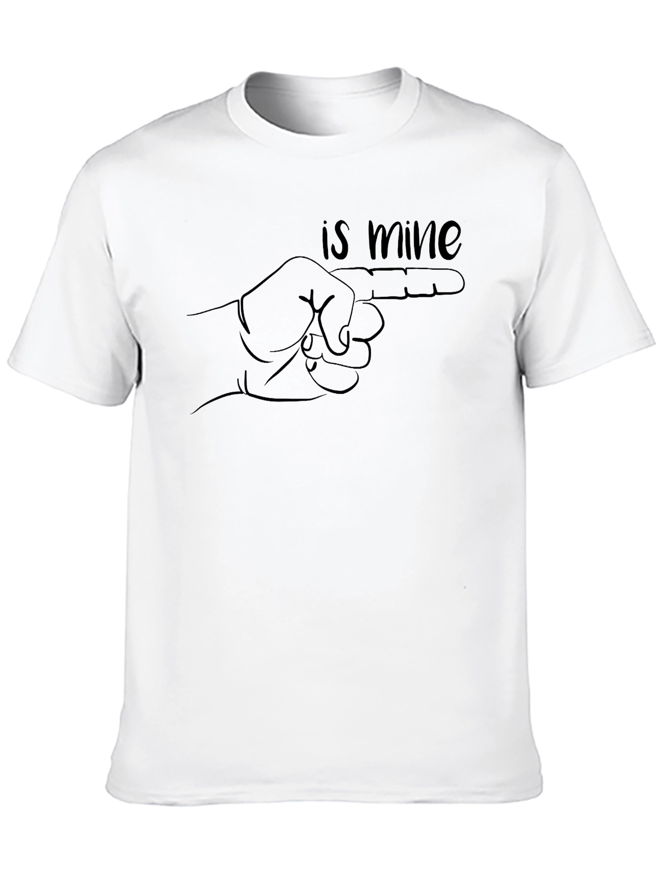 Humorous Is Mine Pointing Finger Graphic Tee