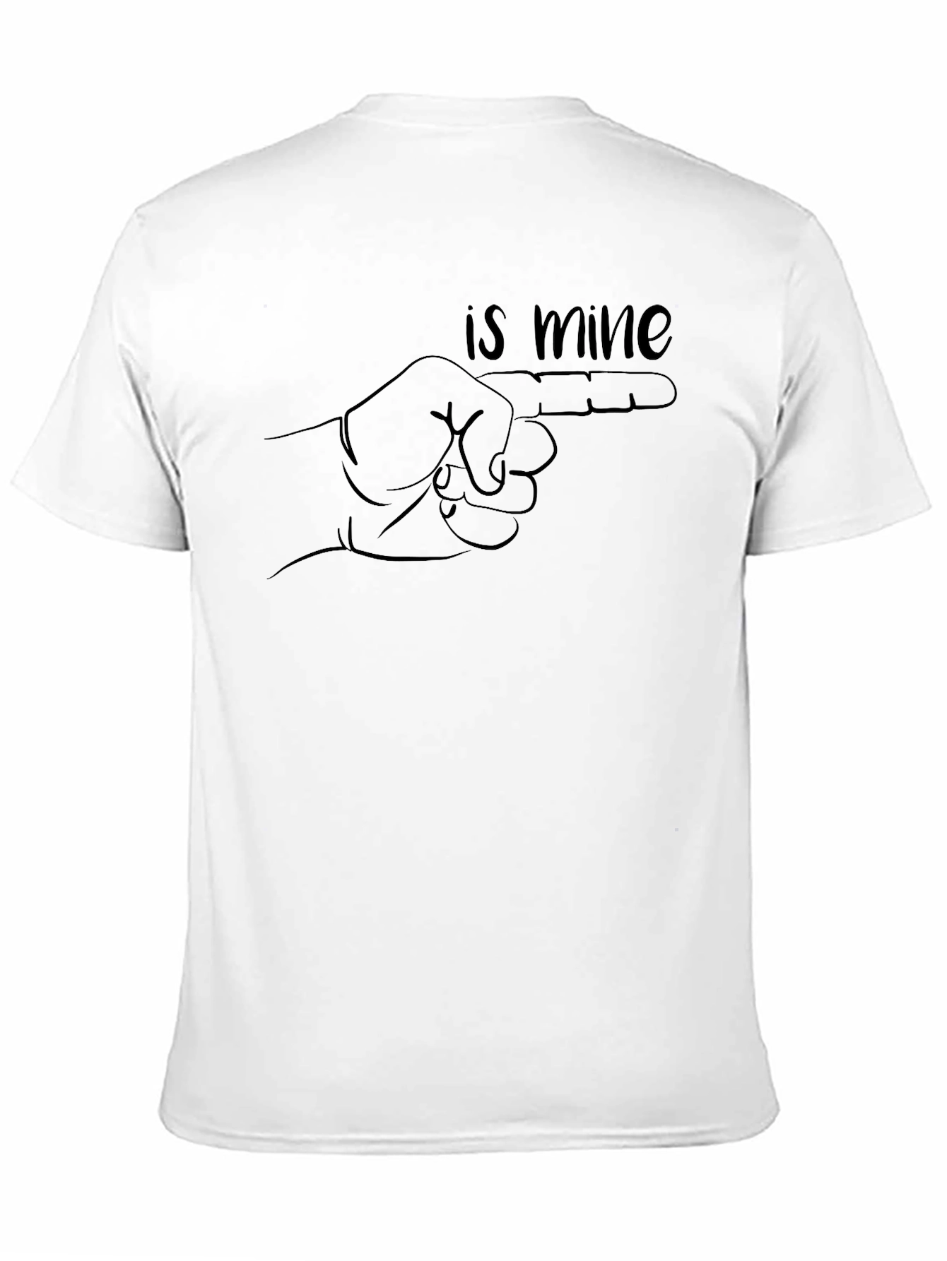 Humorous Is Mine Pointing Finger Graphic Tee