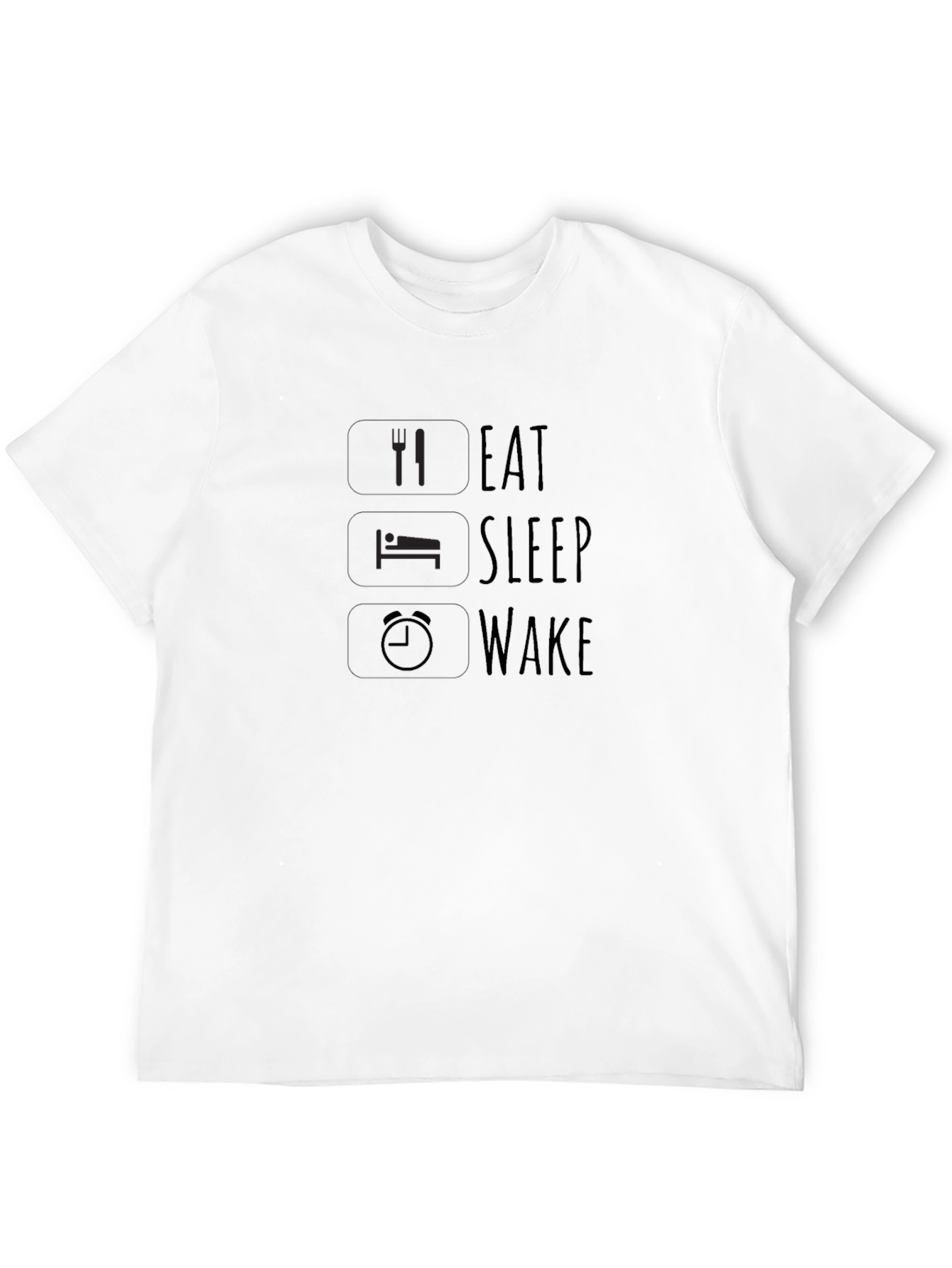 Eat Sleep Wake T-Shirt - Black Graphic Tee