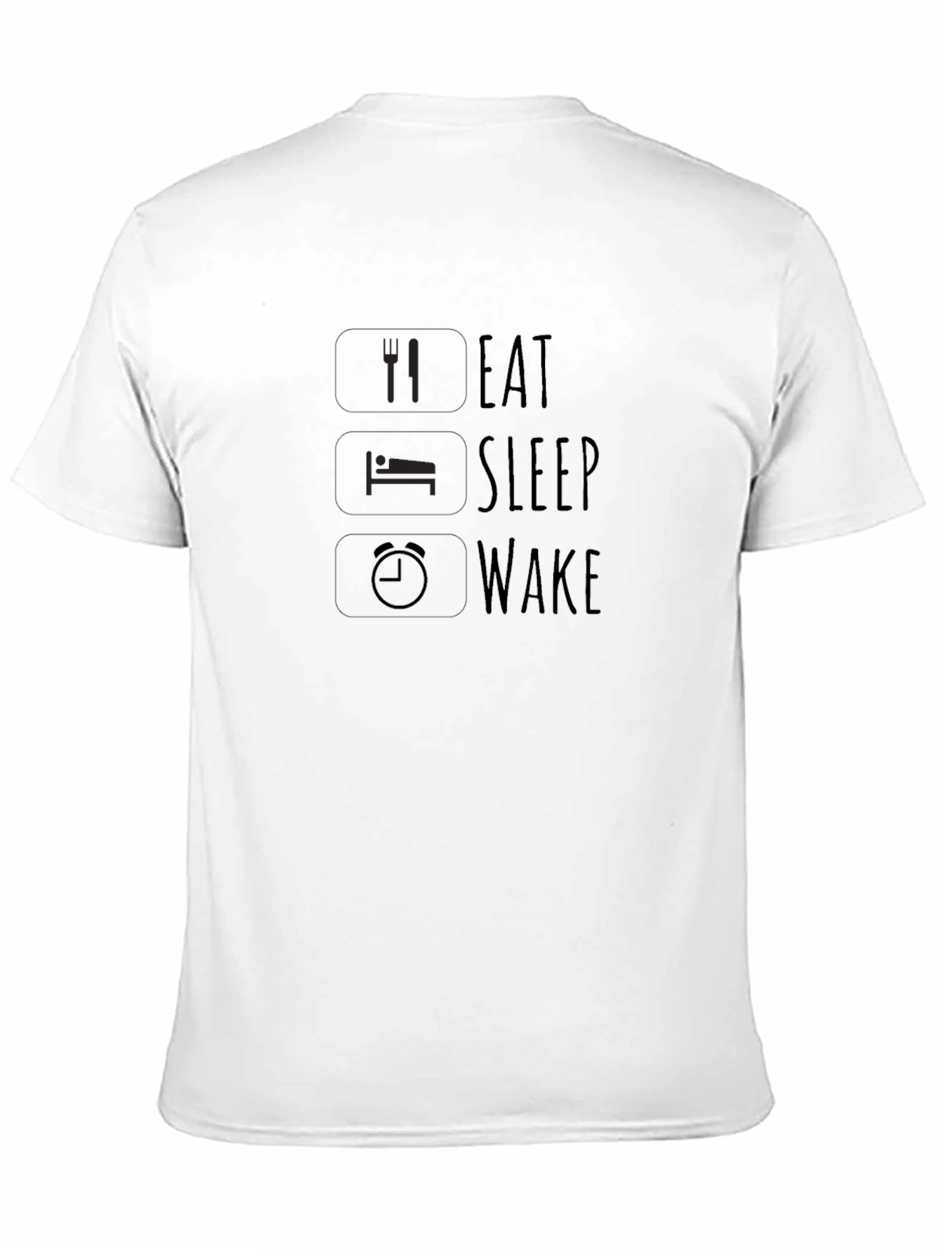 Eat Sleep Wake T-Shirt - Black Graphic Tee