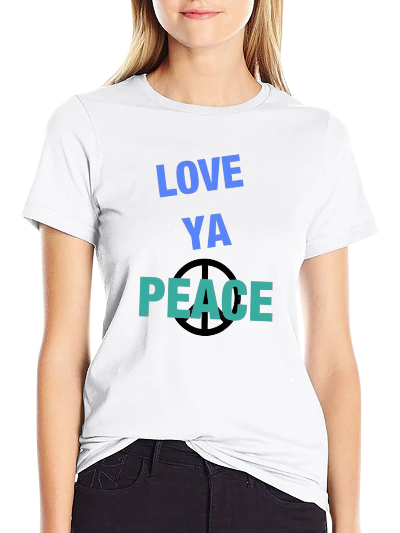 Love Ya Peace T-Shirt - Casual Graphic Tee