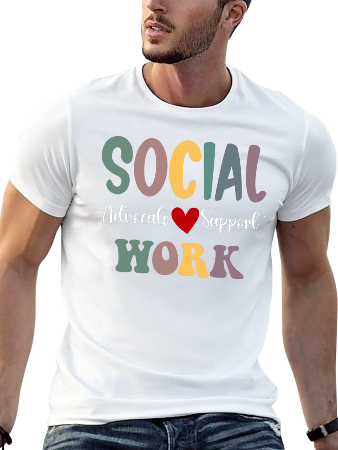 Social Work Advocate Support T-Shirt