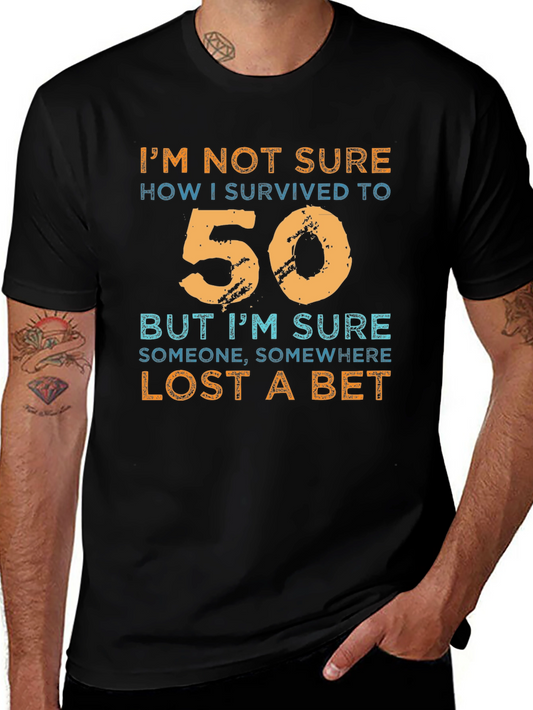 Funny 50th Birthday T-Shirt - Lost a Bet