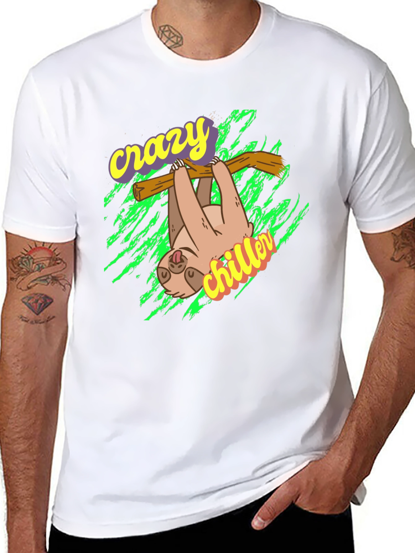 Crazy Chiller Sloth Graphic Tee