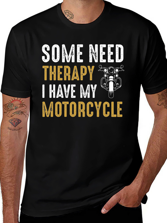 Motorcycle Therapy Graphic Tee - Black