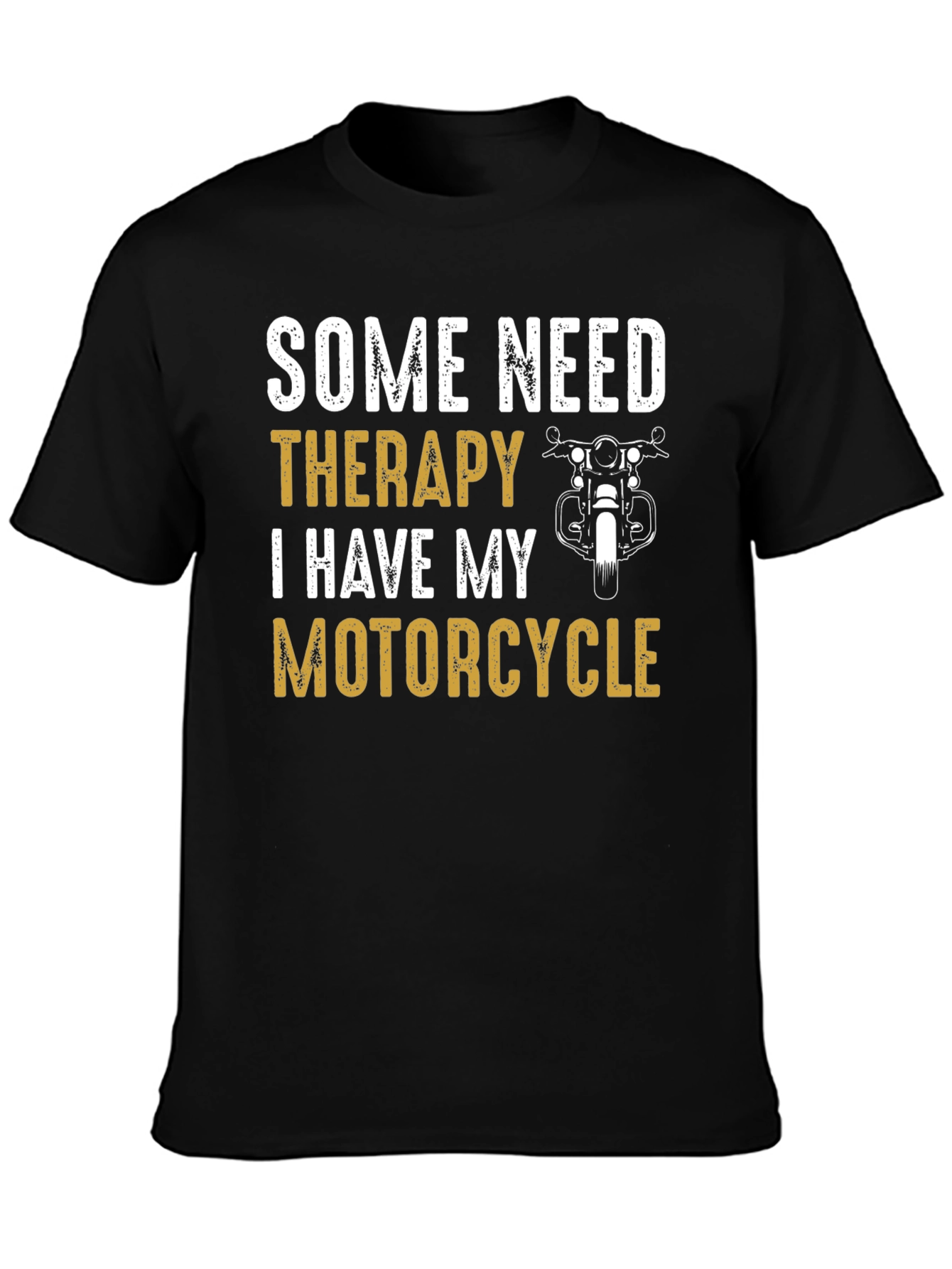 Motorcycle Therapy Graphic Tee - Black