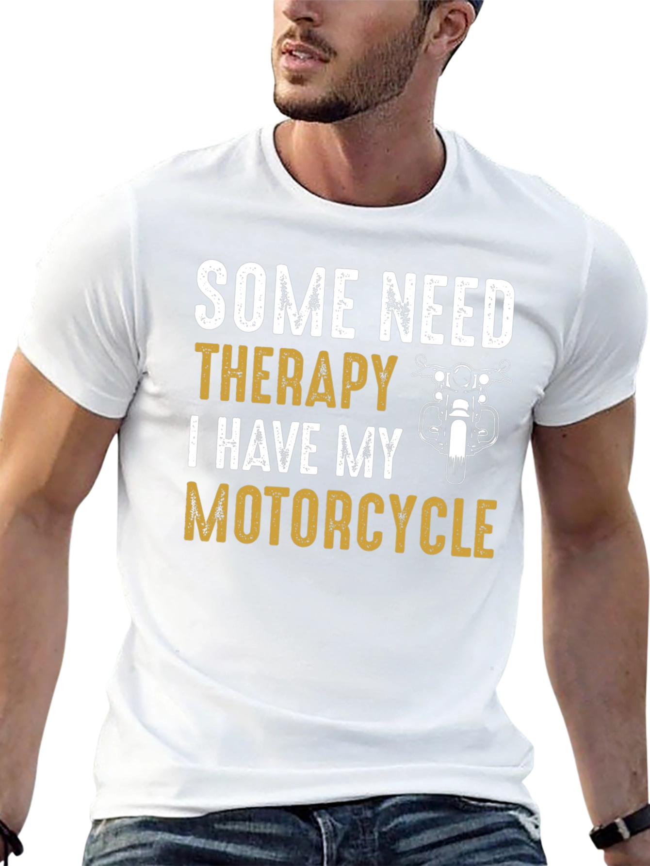 Motorcycle Therapy Graphic Tee - Black