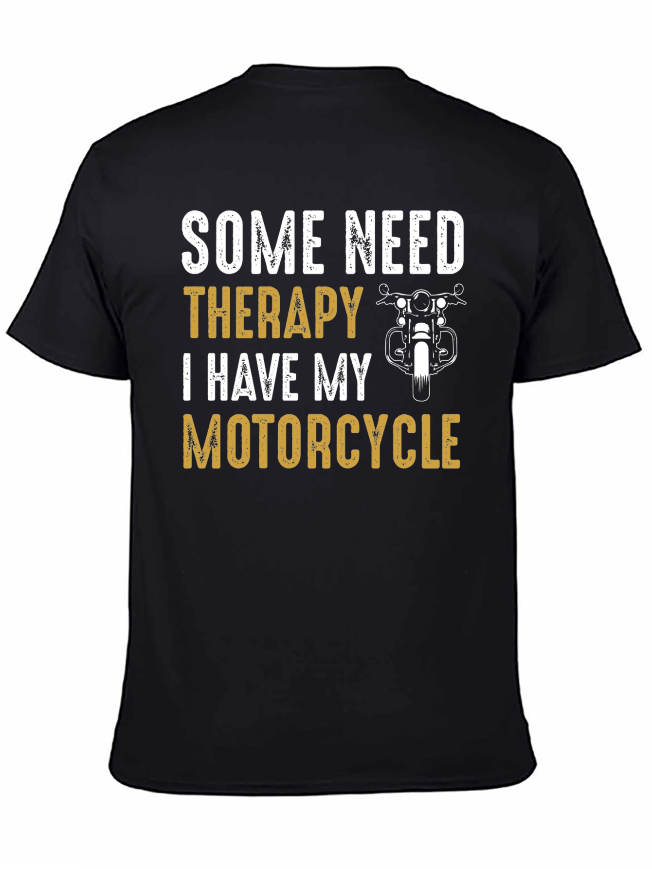 Motorcycle Therapy Graphic Tee - Black
