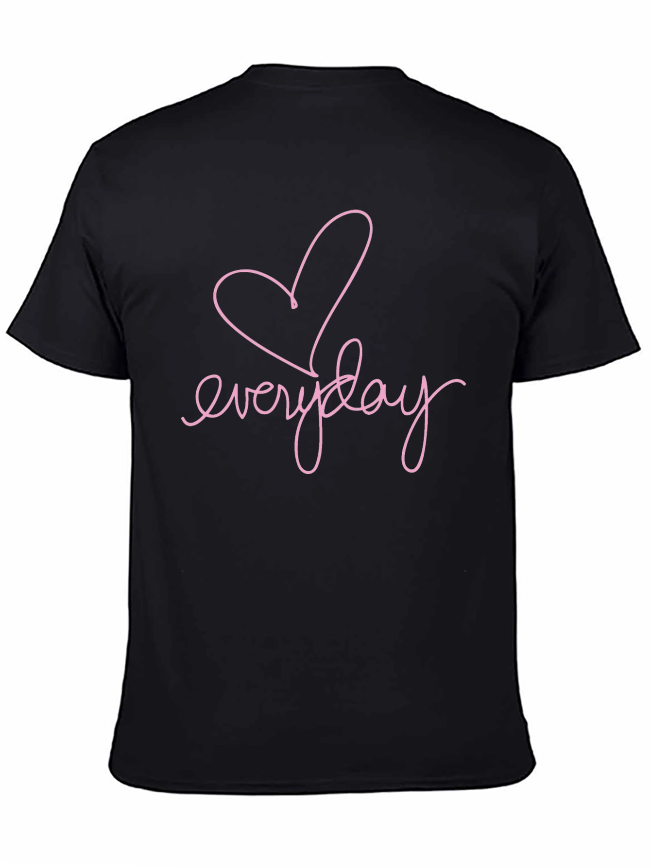 Everyday Heart Graphic Tee - Casual Black T-Shirt