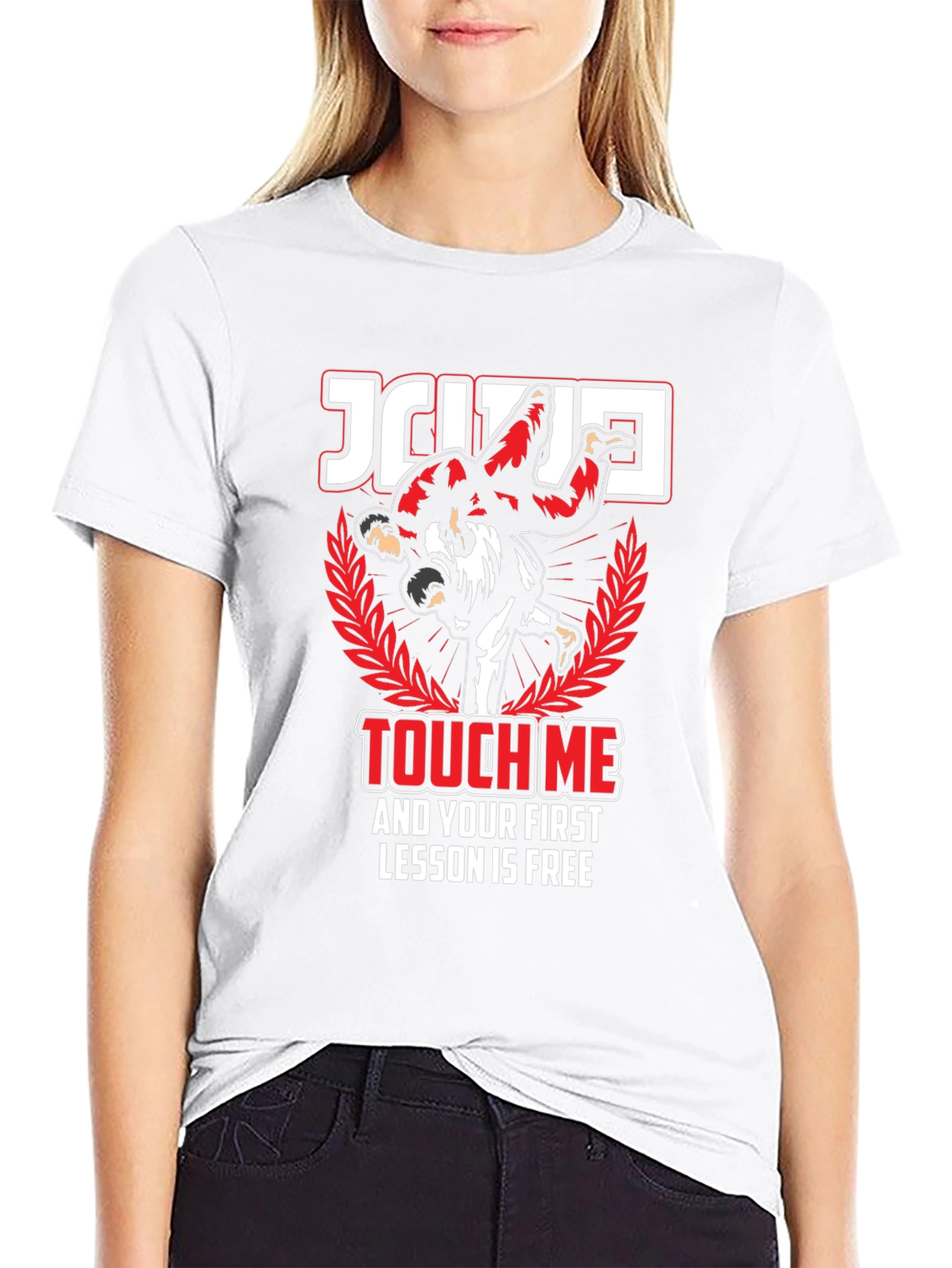 Jiu Jitsu Touch Me Funny Graphic T-Shirt