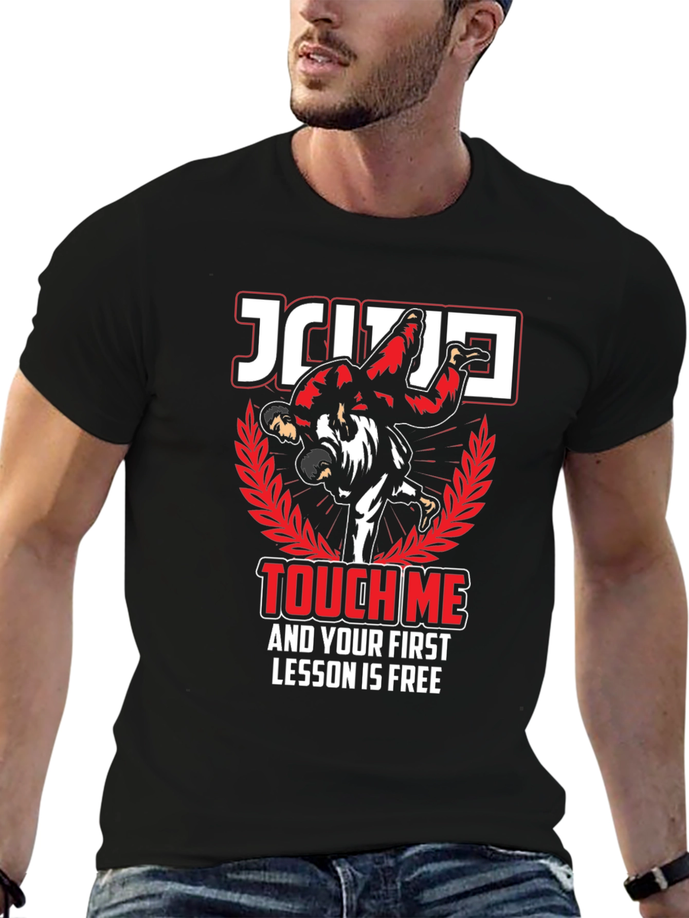 Jiu Jitsu Touch Me Funny Graphic T-Shirt