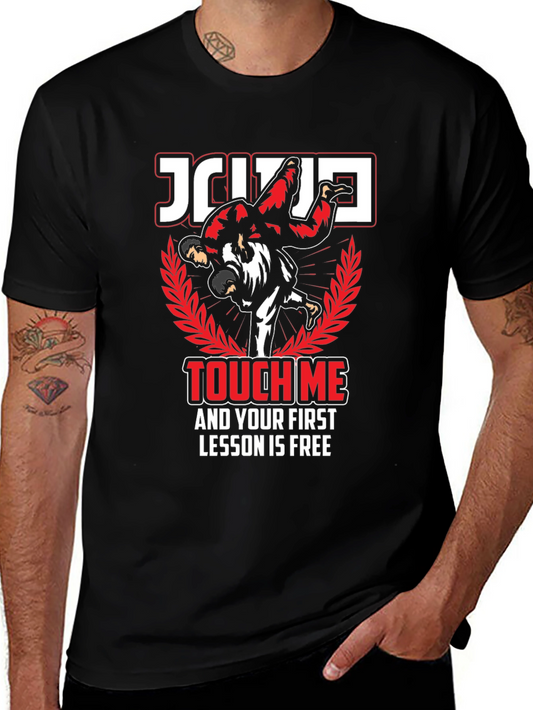 Jiu Jitsu Touch Me Funny Graphic T-Shirt