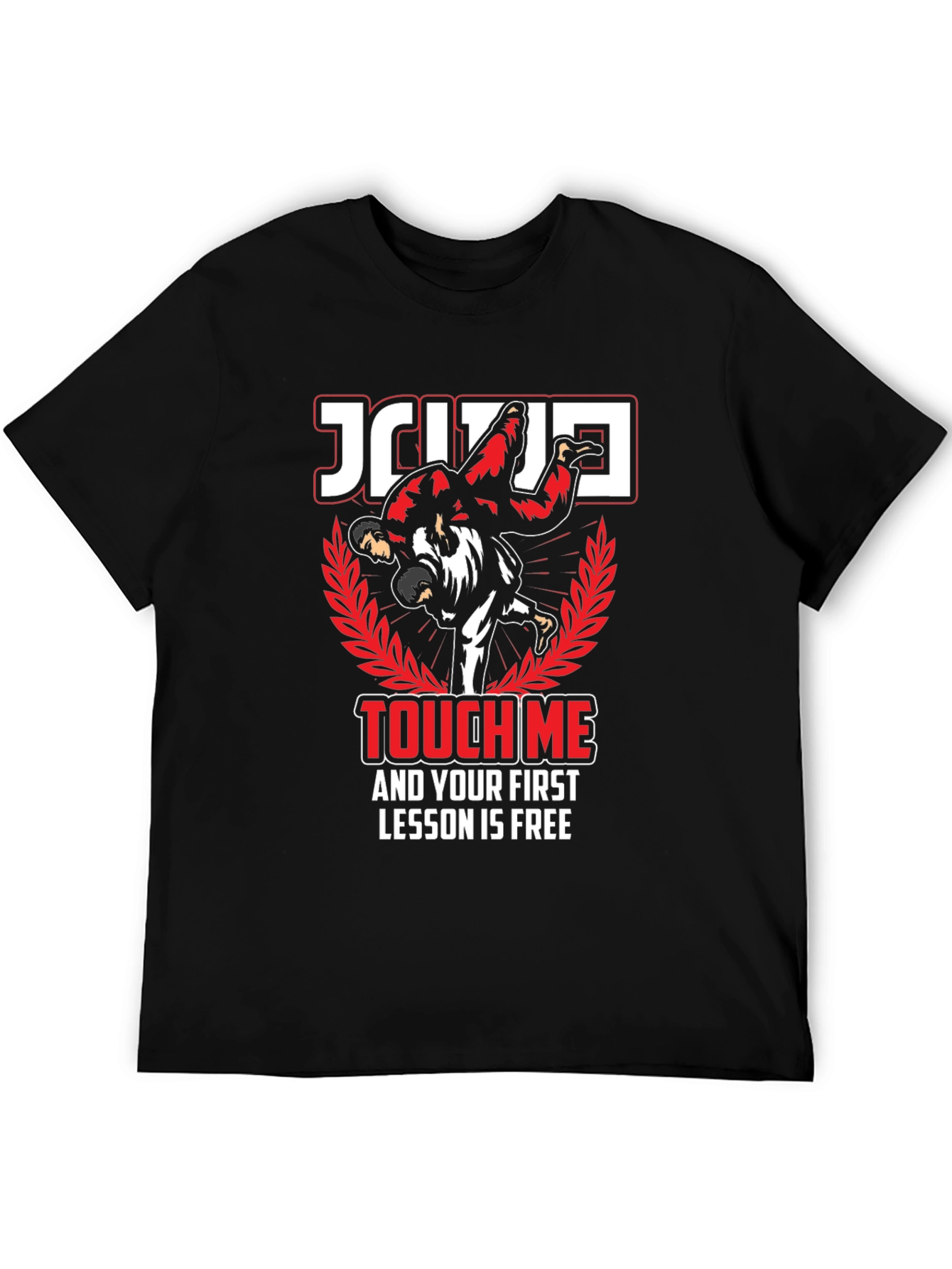 Jiu Jitsu Touch Me Funny Graphic T-Shirt