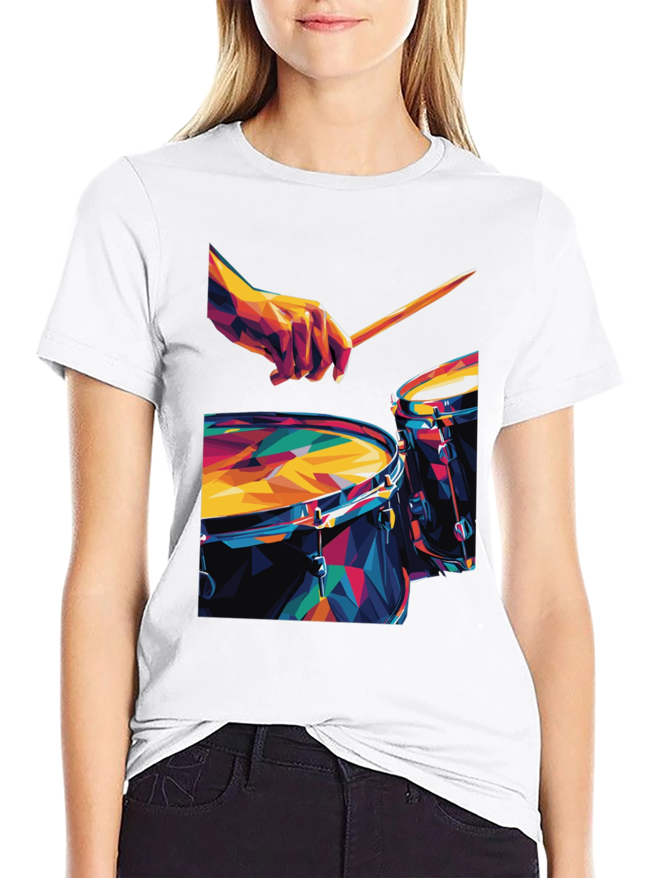 Geometric Drum Set Graphic Tee