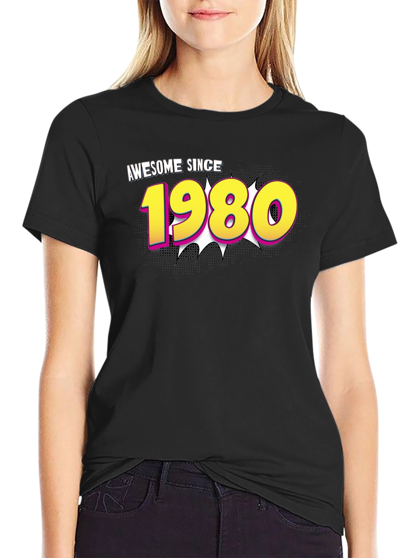 Awesome Since 1980 Black T-Shirt