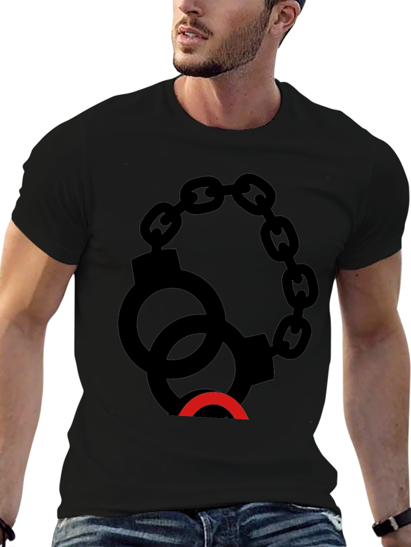 Handcuff Graphic Tee - Edgy Style