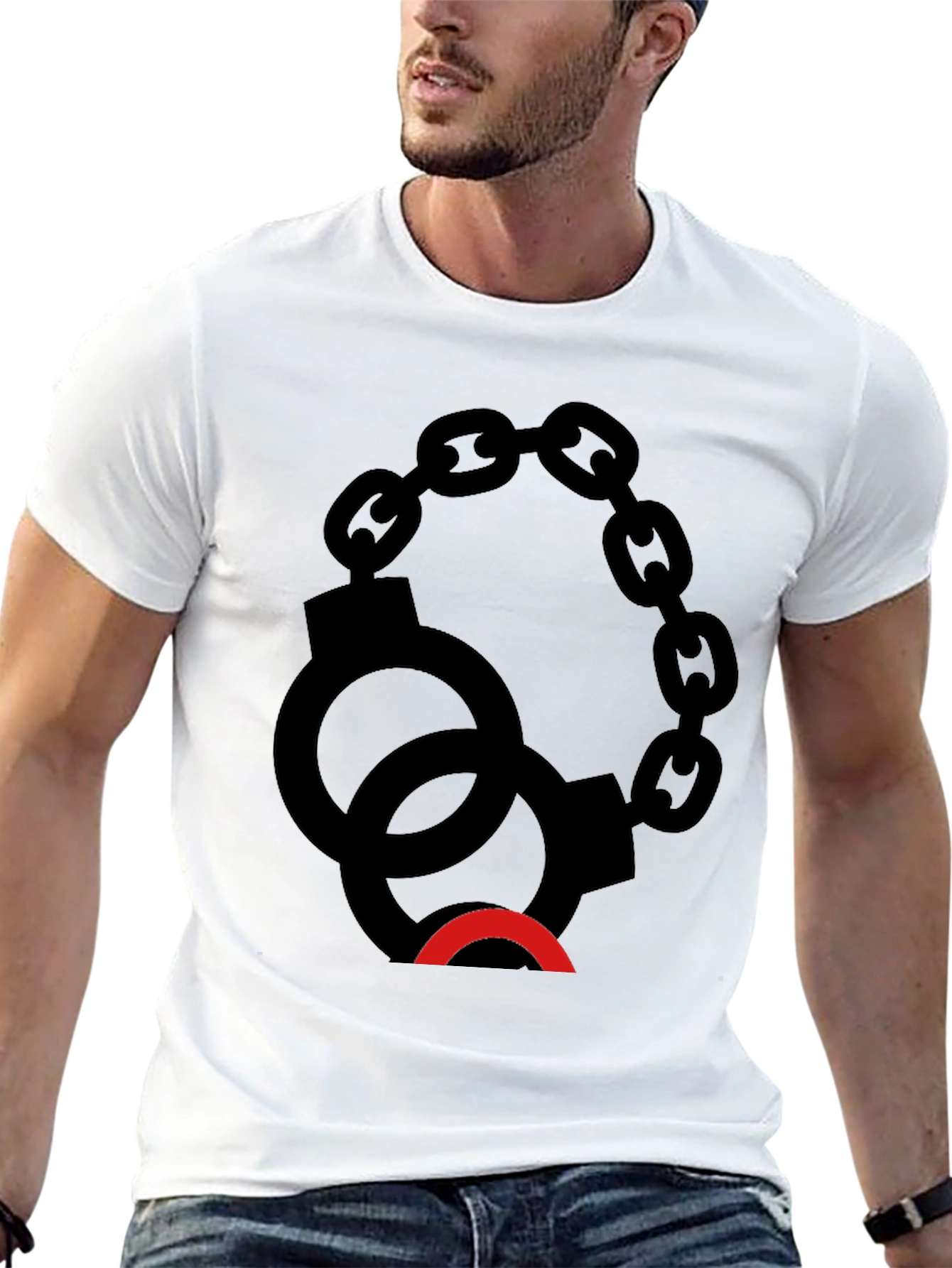 Handcuff Graphic Tee - Edgy Style