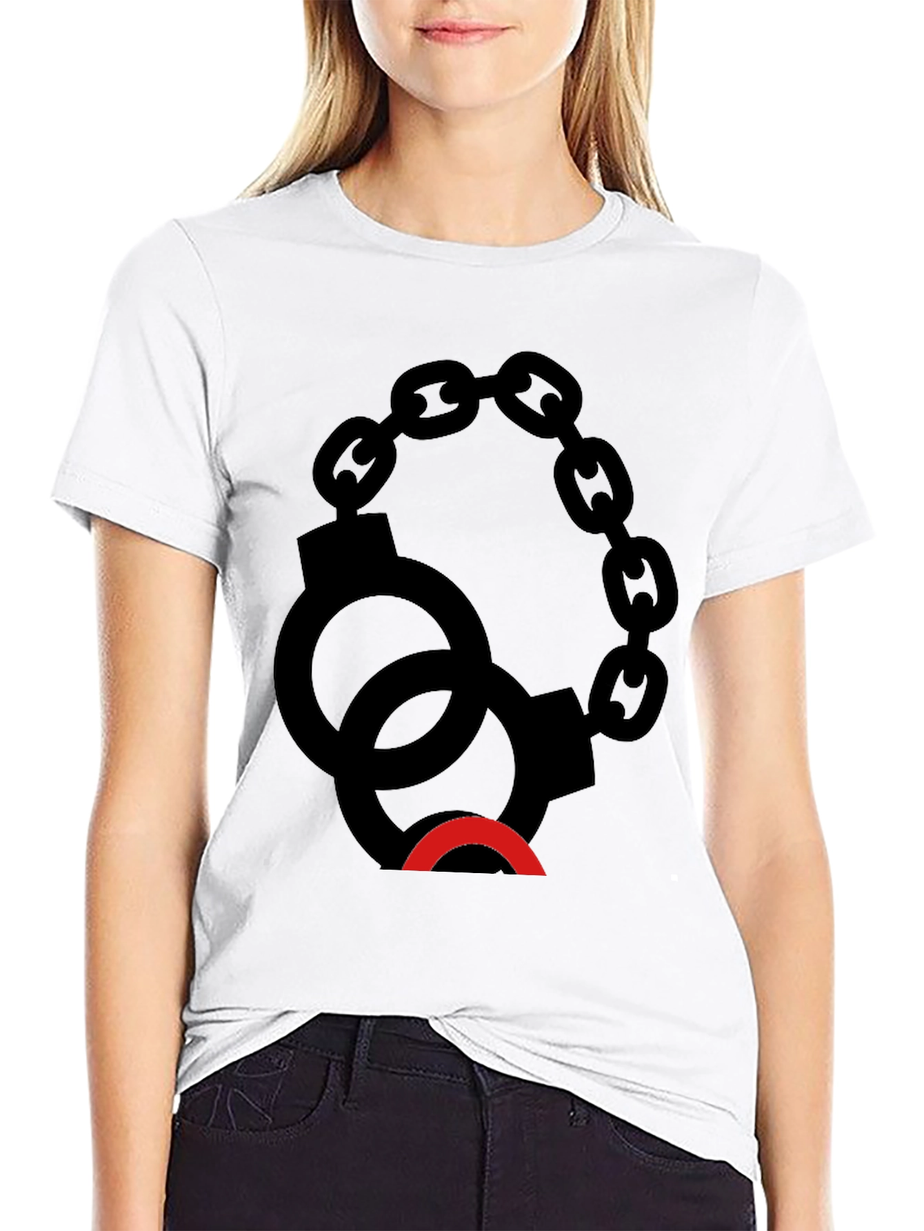Handcuff Graphic Tee - Edgy Style