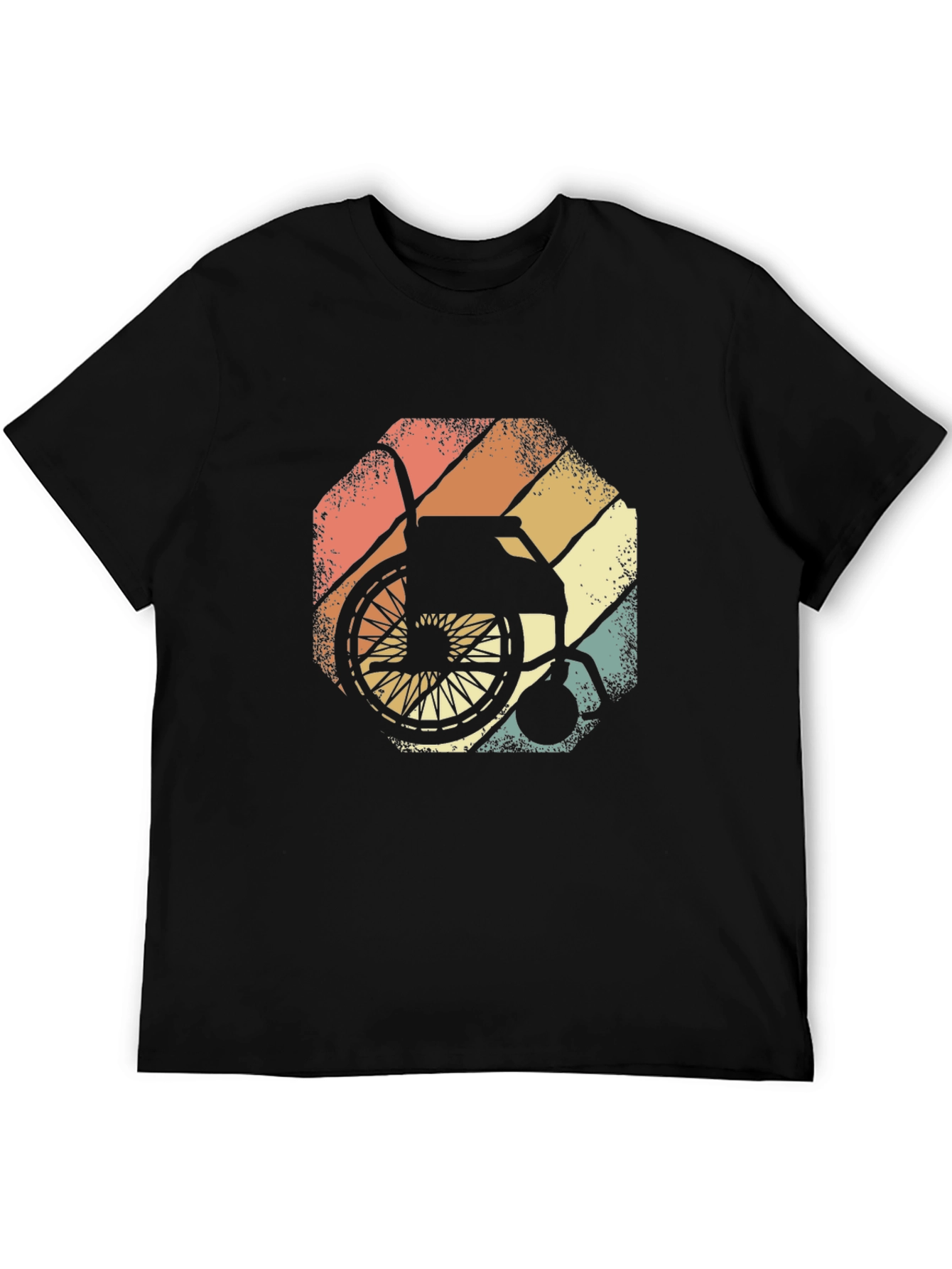 Wheelchair Sunset Graphic Tee - Black