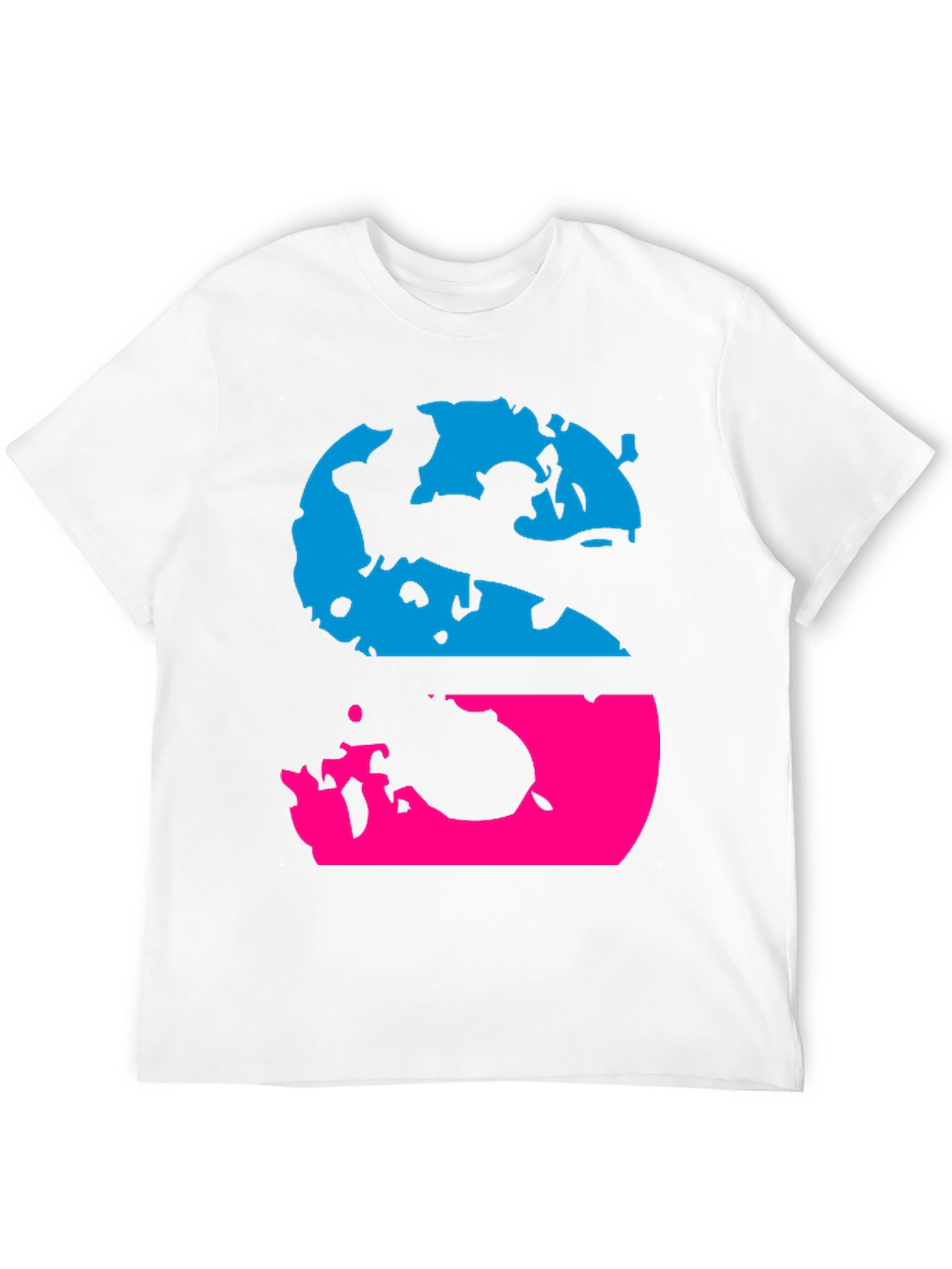 Retro S Graphic Tee - Black Crew Neck T-Shirt