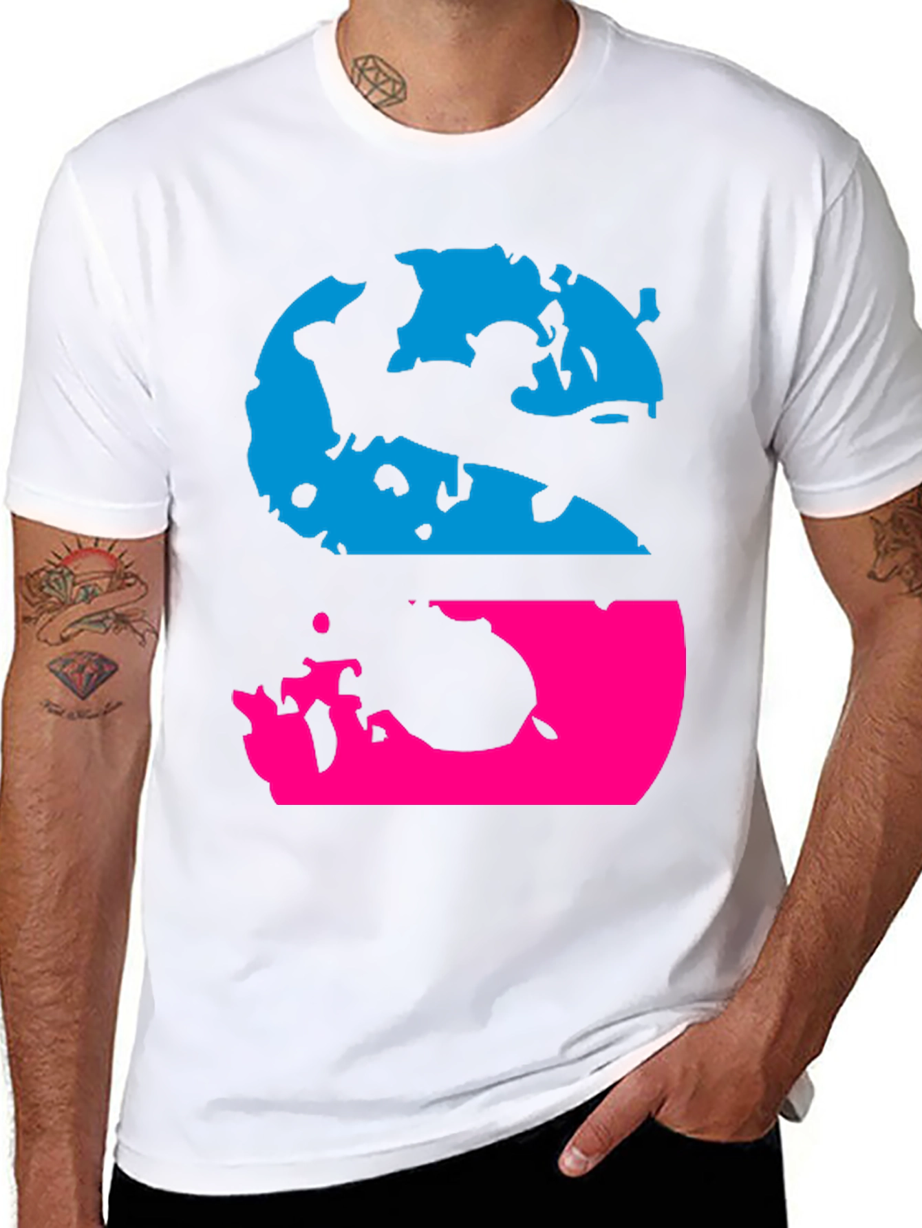 Retro S Graphic Tee - Black Crew Neck T-Shirt