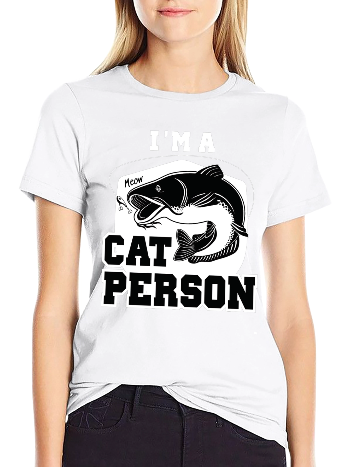 Im a Cat Person Fishing T-Shirt