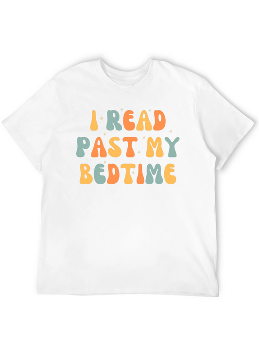 I Read Past My Bedtime Black Graphic Tee