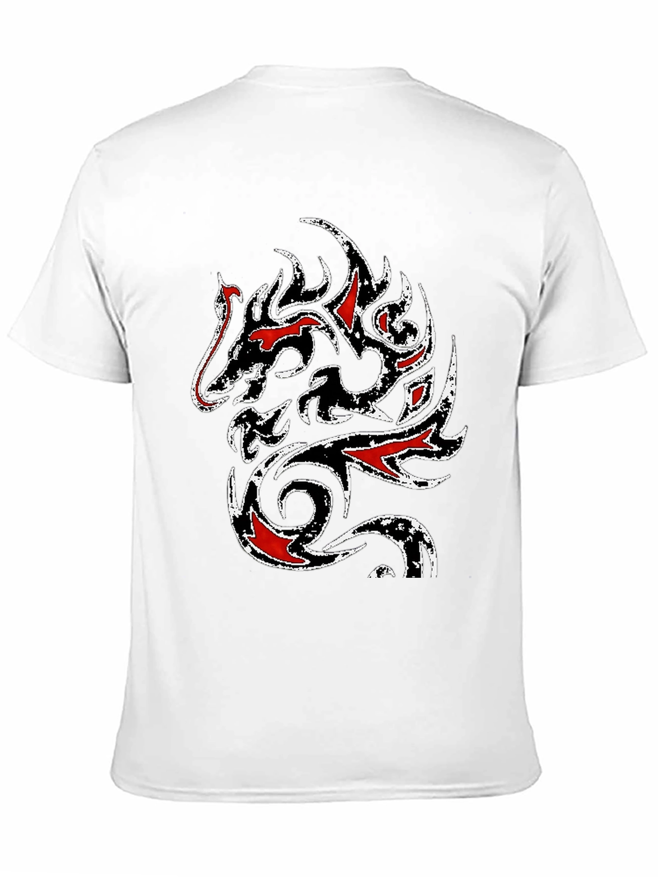 Tribal Dragon Graphic T-Shirt - Black