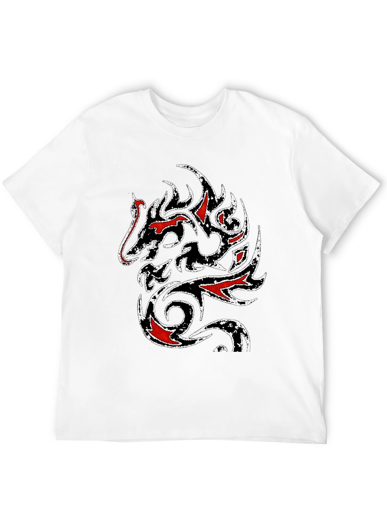 Tribal Dragon Graphic T-Shirt - Black